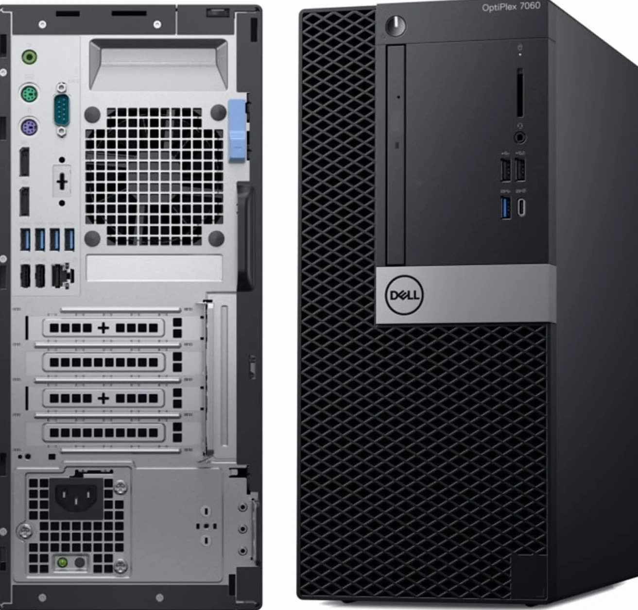 Dell Optiplex 7060 Mini Tour Ordinateur de Bureau, Intel Core i7-8700, 16 Go RAM, SSD 256 Go, Wi-Fi, Bluetooth, Windows 11 Pro (Reconditionné)