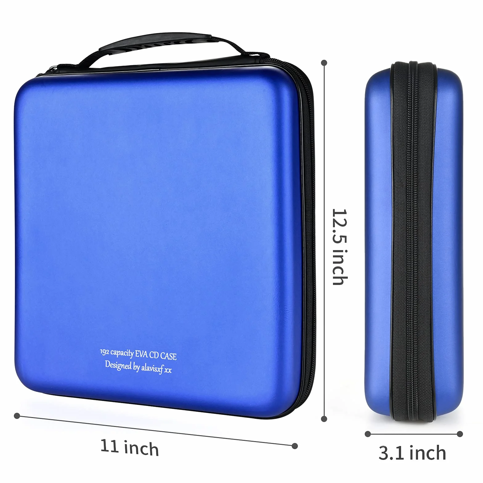 Étui de Protection en EVA pour 48 CD Blu-Ray DVD Portable avec Fermeture éclair