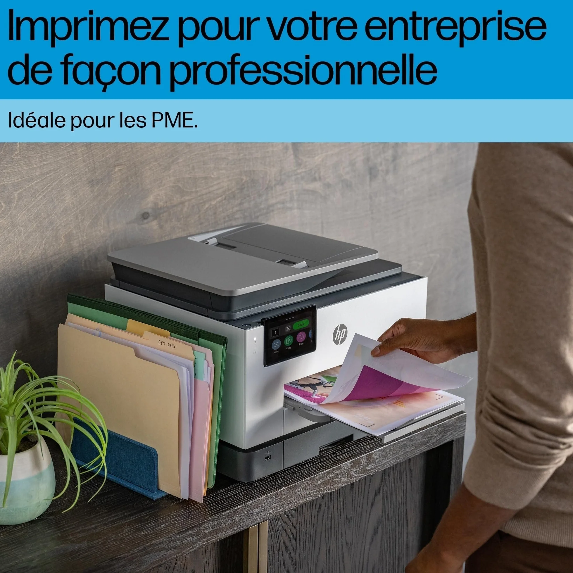 HP OfficeJet Pro 9120e Imprimante Multifonction Jet d'encre A4 Couleur Recto Verso Automatique 22 ppm Wi-Fi Gris