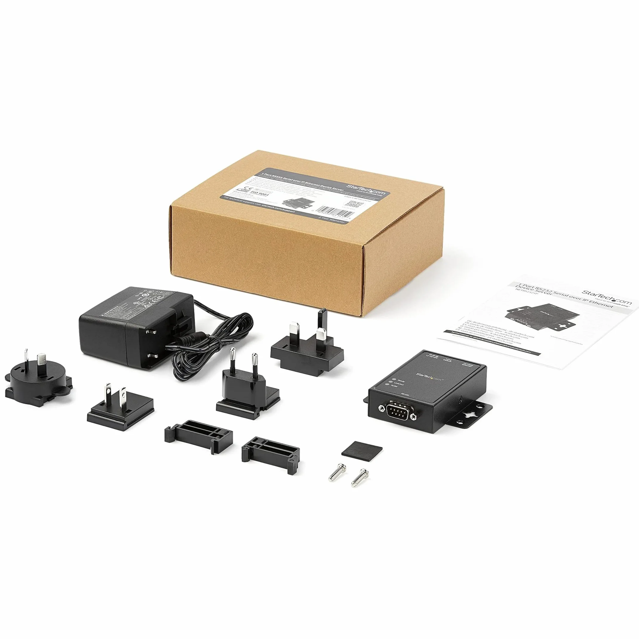 StarTech.com Serwer szeregowy 1 port RS232 IP Ethernet DIN Aluminium NETRS2321P