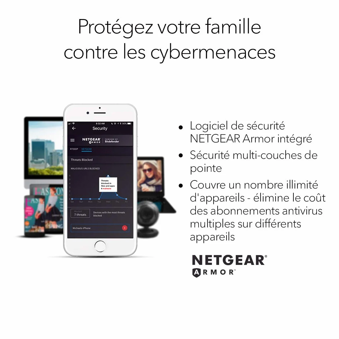 Netgear Routeur WiFi 6 AX1800 RAX10 Bi-Bandes 1,8 Gbit/s