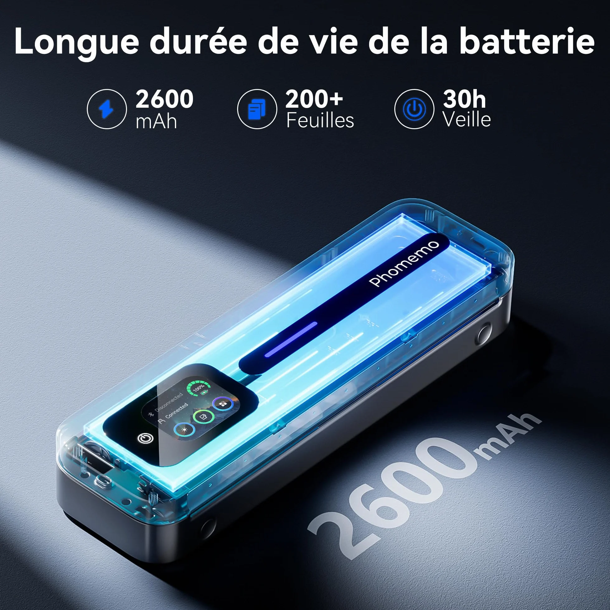 Phomemo M832D Imprimante Thermique A4 avec Écran Tactile Portable sans Encre