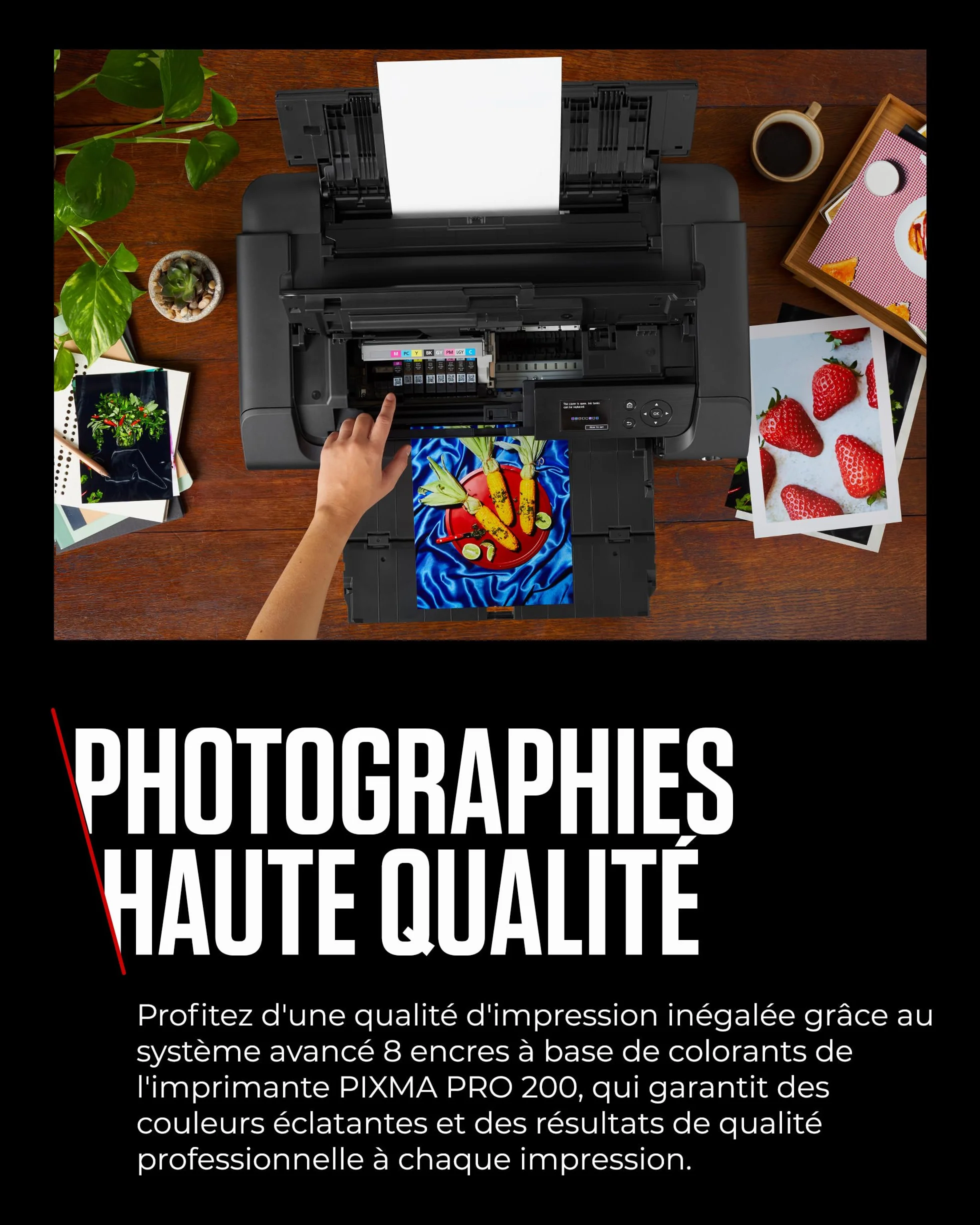 Canon PIXMA PRO-200S Imprimante Photo 8 Encres Couleur Tirages Couleurs Intenses