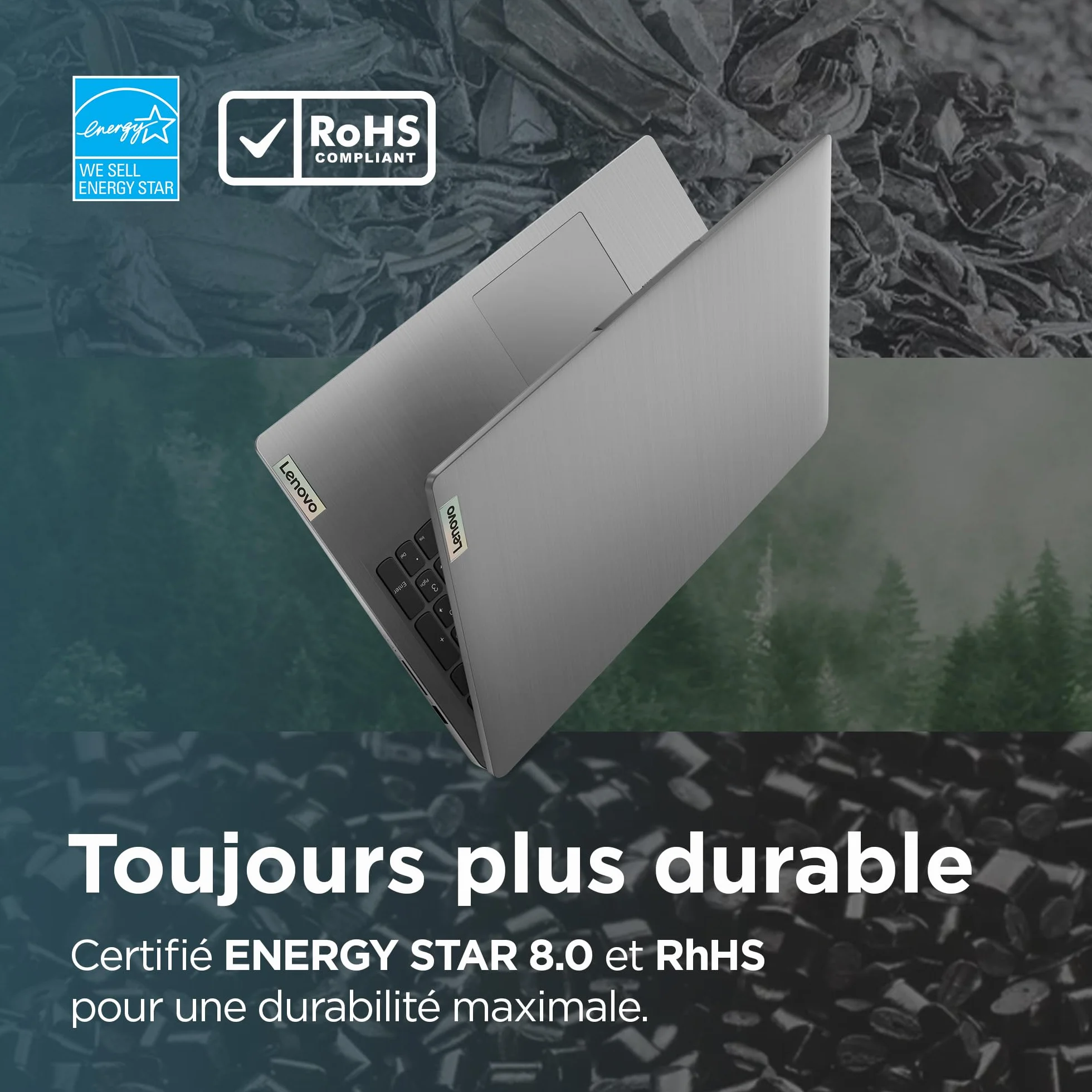 Lenovo IdeaPad 3 17ABA7 Ordinateur Portable 17.3" HD+ AMD Ryzen 5 5625U RAM 8Go SSD 512Go AMD Radeon Windows 11 Home Clavier AZERTY Français Gris
