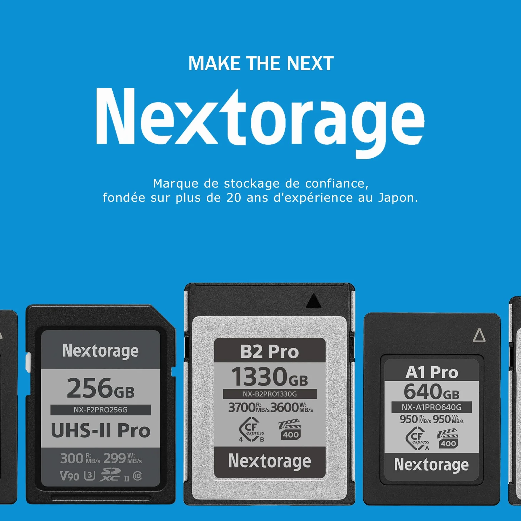 Nextorage CFexpress Type A 480Go Carte mémoire VPG200 Japonaise pour Sony Fujifilm A1SE
