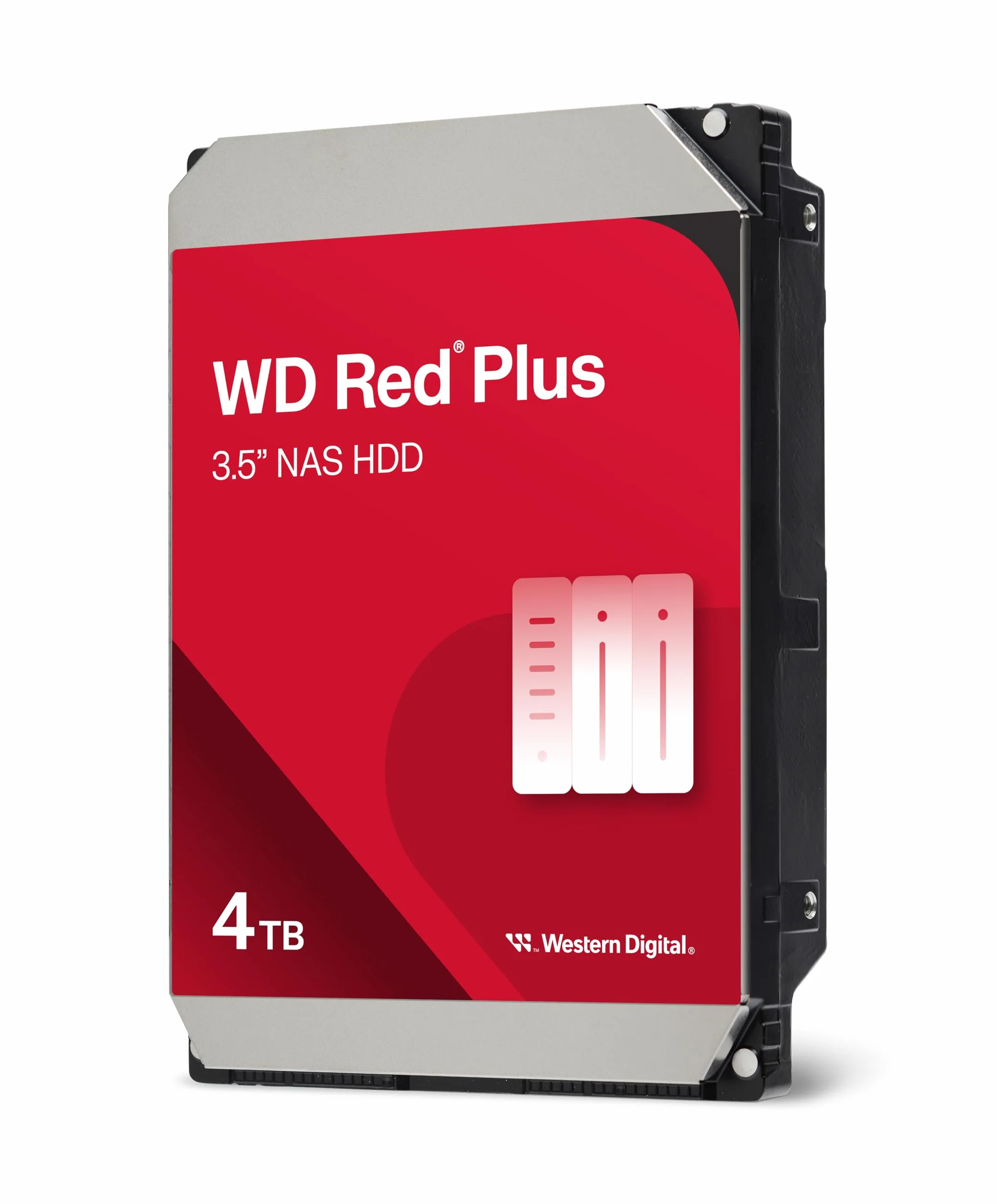 WD Red Plus 4 To NAS Disque Dur Interne 3,5" 5400 RPM SATA 6 Gb/s CMR 256 Mo
