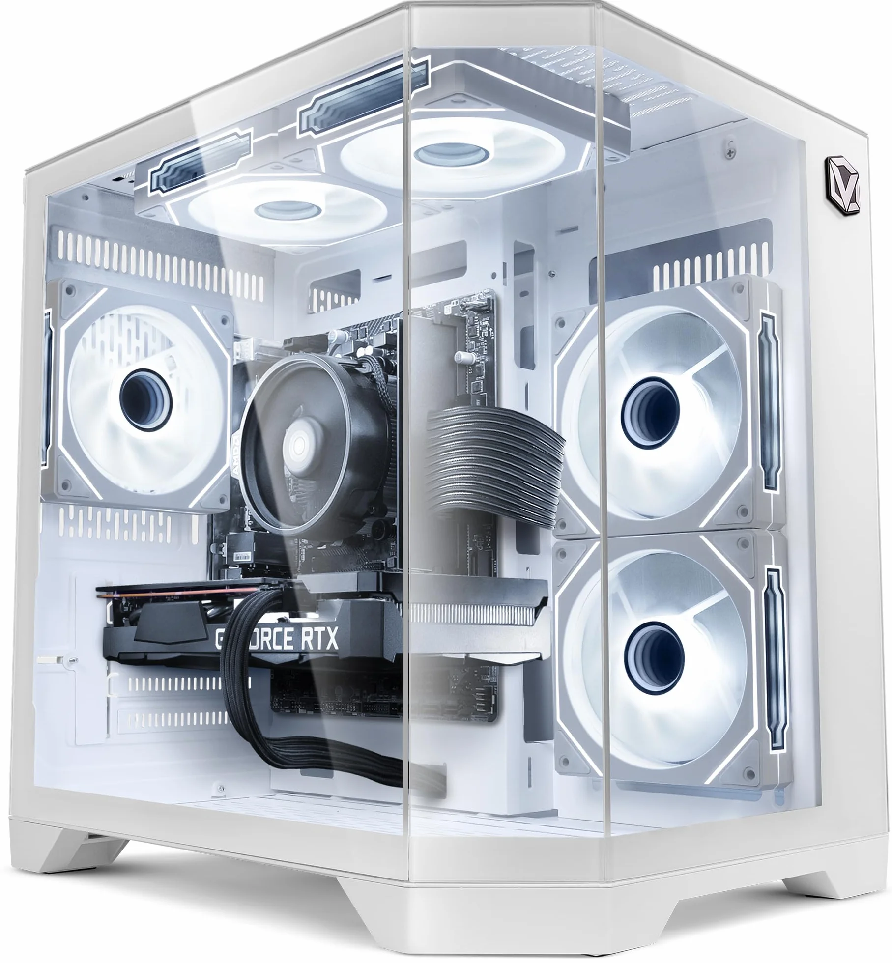 VIBOX V-582 PC Gamer AMD Ryzen 5 5500 Nvidia RTX 5050 8 Go 16 Go RAM 500 Go SSD Windows 11 WiFi 6 Bluetooth 5.4
