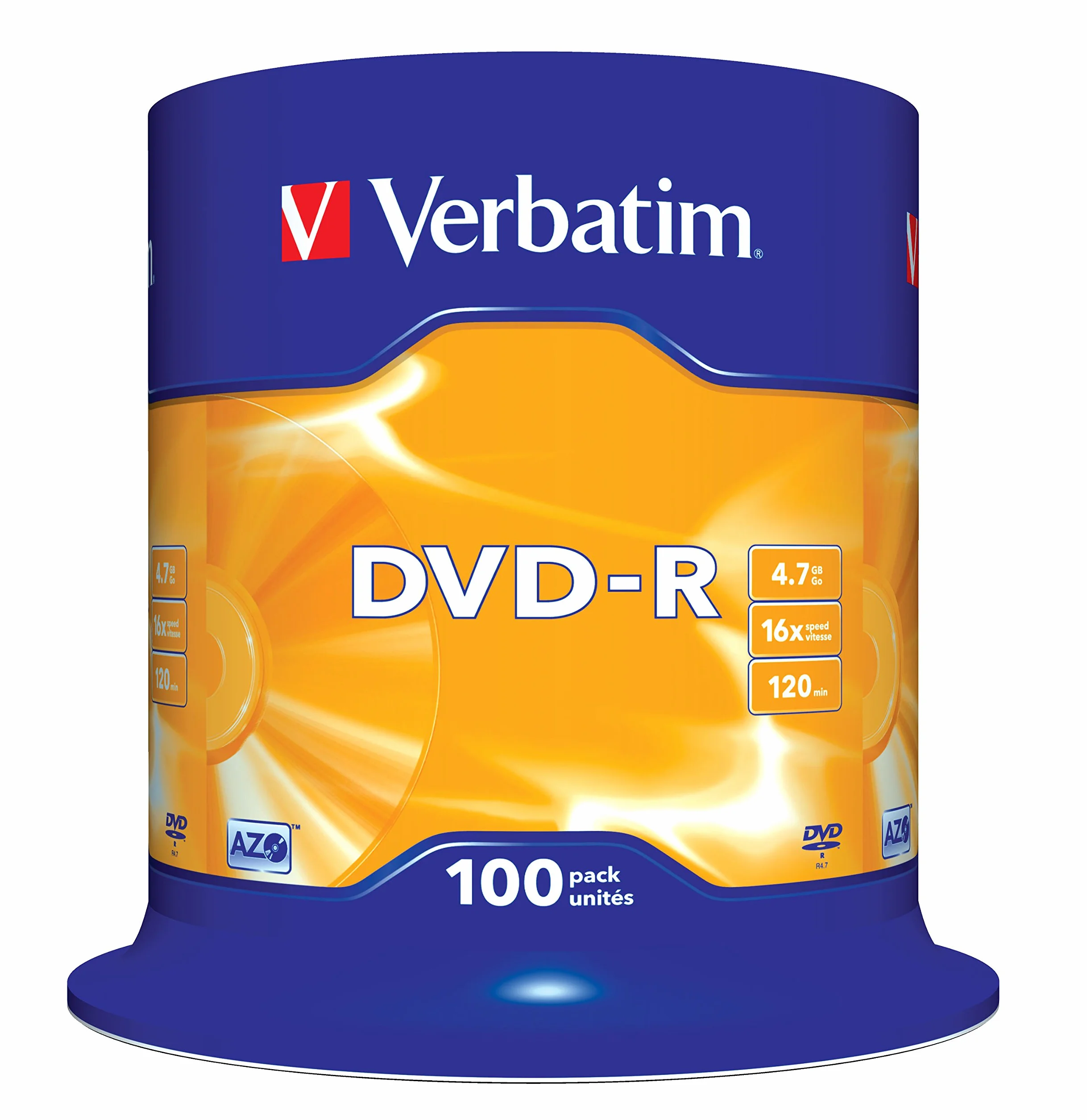 Verbatim DVD-R 16x 4.7GB 100 Pack TARRINA 43549