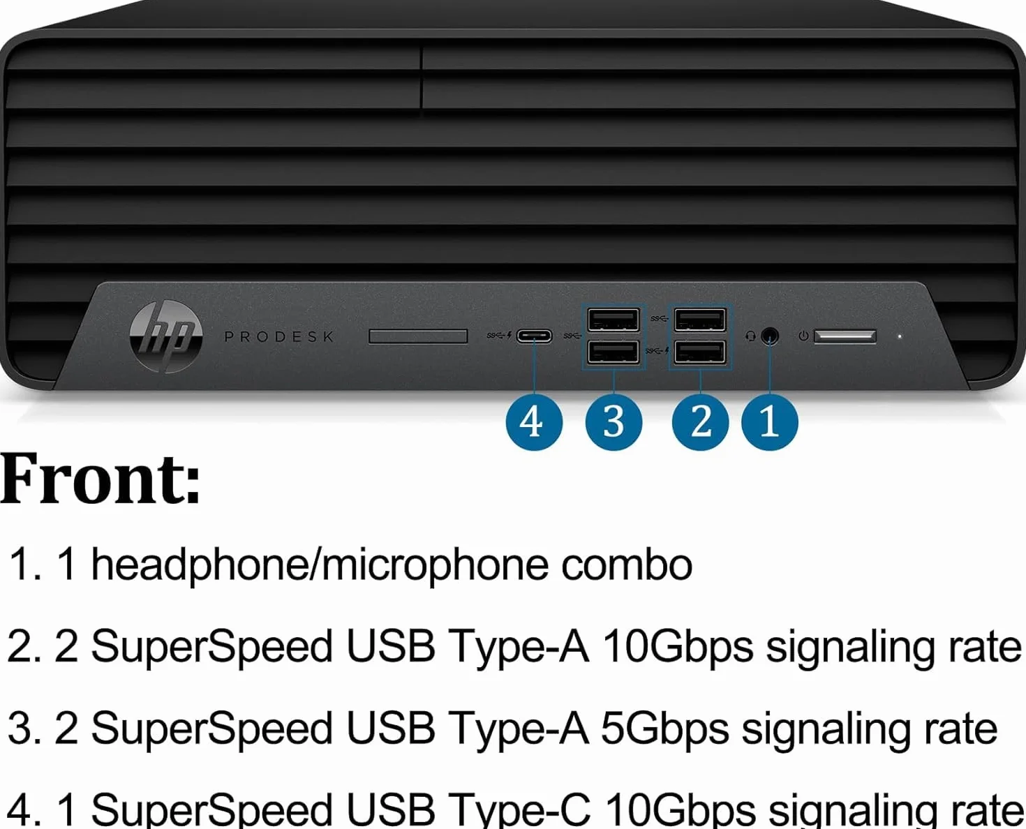HP ProDesk 600 G6 SFF Ordinateur de bureau Intel Core i5-10500 8 Go RAM SSD 256 Go WiFi Bluetooth Windows 11 Pro reconditionné