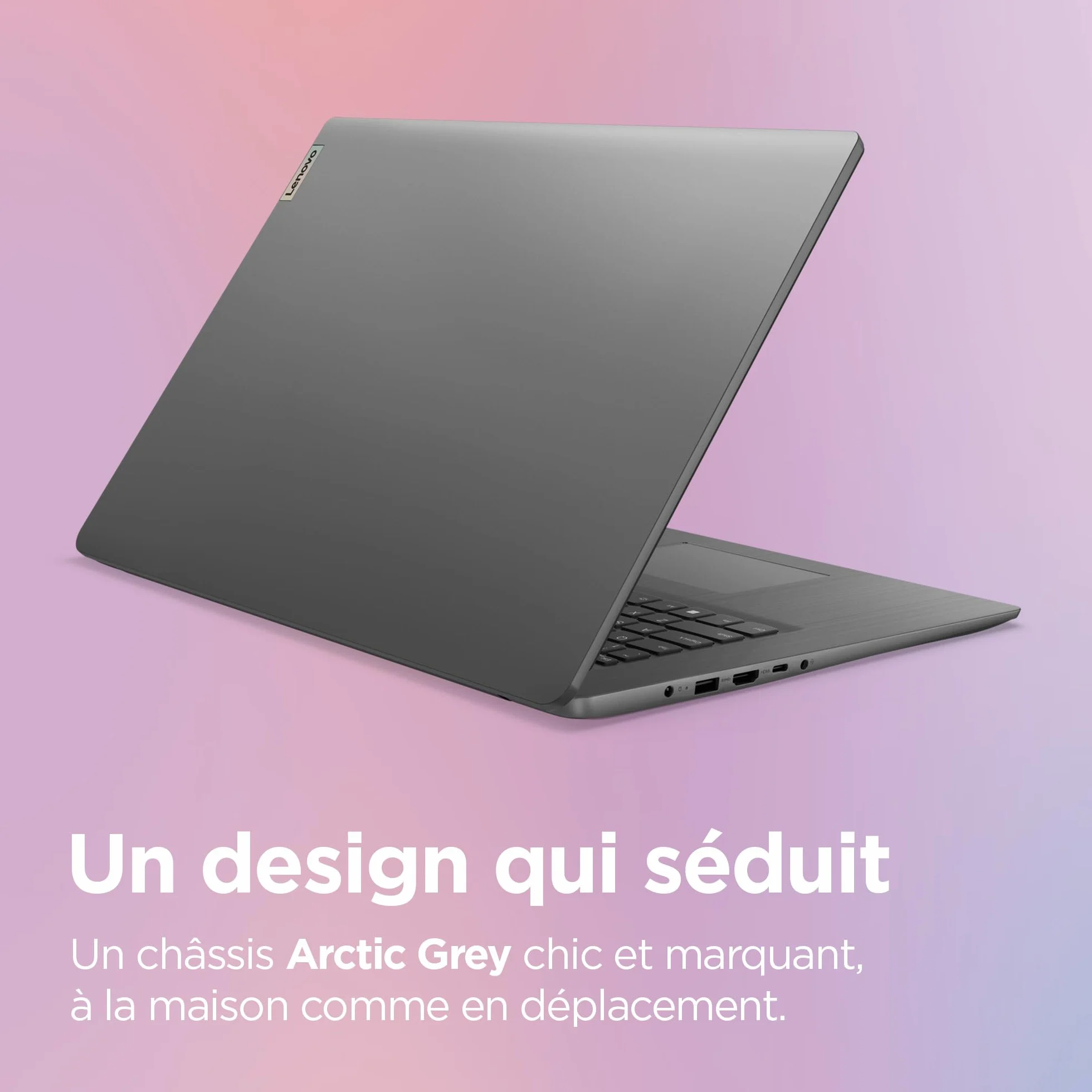 Lenovo IdeaPad 3 17ABA7 Ordinateur Portable 17.3" HD+ AMD Ryzen 5 5625U RAM 8Go SSD 512Go AMD Radeon Windows 11 Home Clavier AZERTY Français Gris
