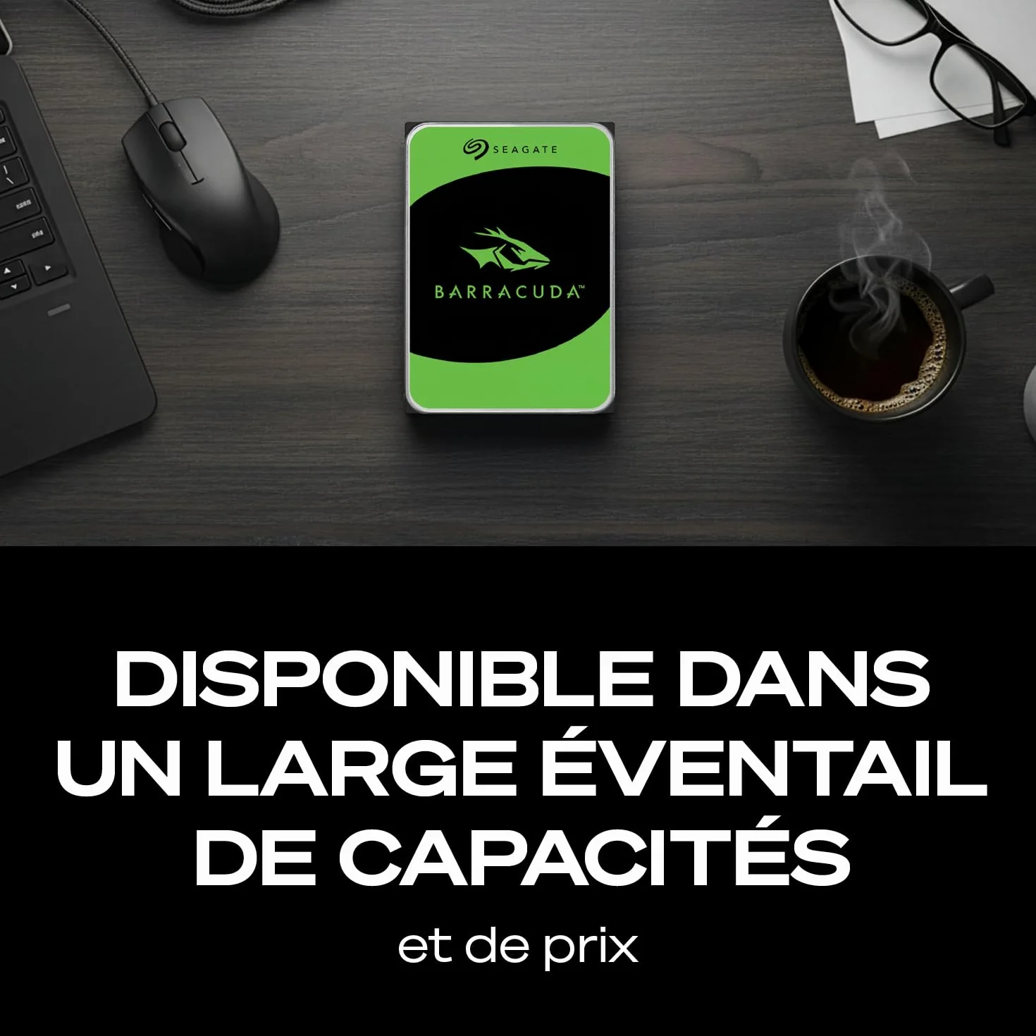 Seagate BarraCuda 8To Disque dur interne HDD 3.5 pouces SATA 6 Goit/s 5400 tr/min 256 Mo cache ST8000DMZ04