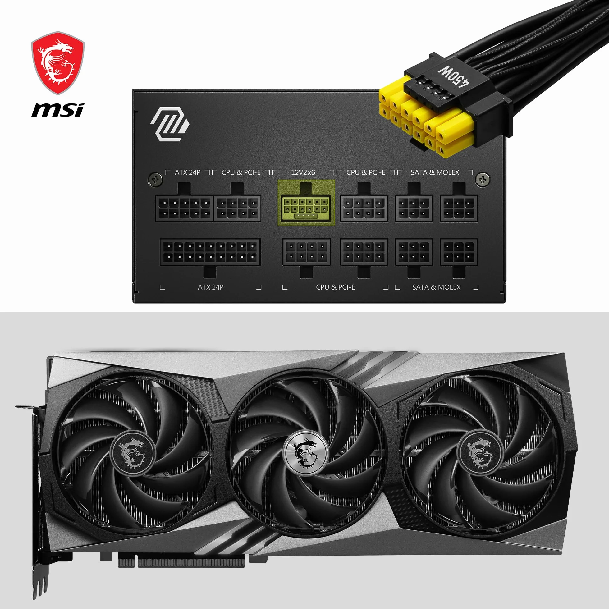 MSI MAG A750GL PCIE5 Alimentation 750W 80 Plus Gold Modulaire ATX 3.0 PCIe 5.0 Ventilateur 120mm