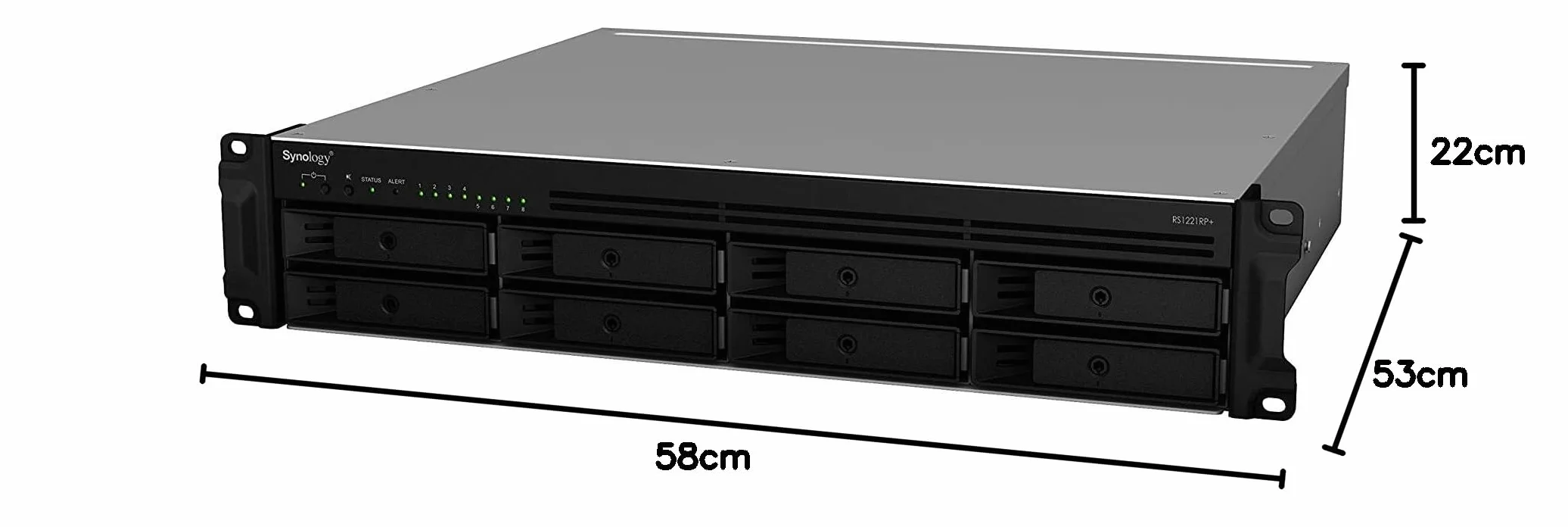 Synology RackStation RS1221RP+ Serveur de Stockage NAS Rack 2U Ethernet LAN Noir V1500B