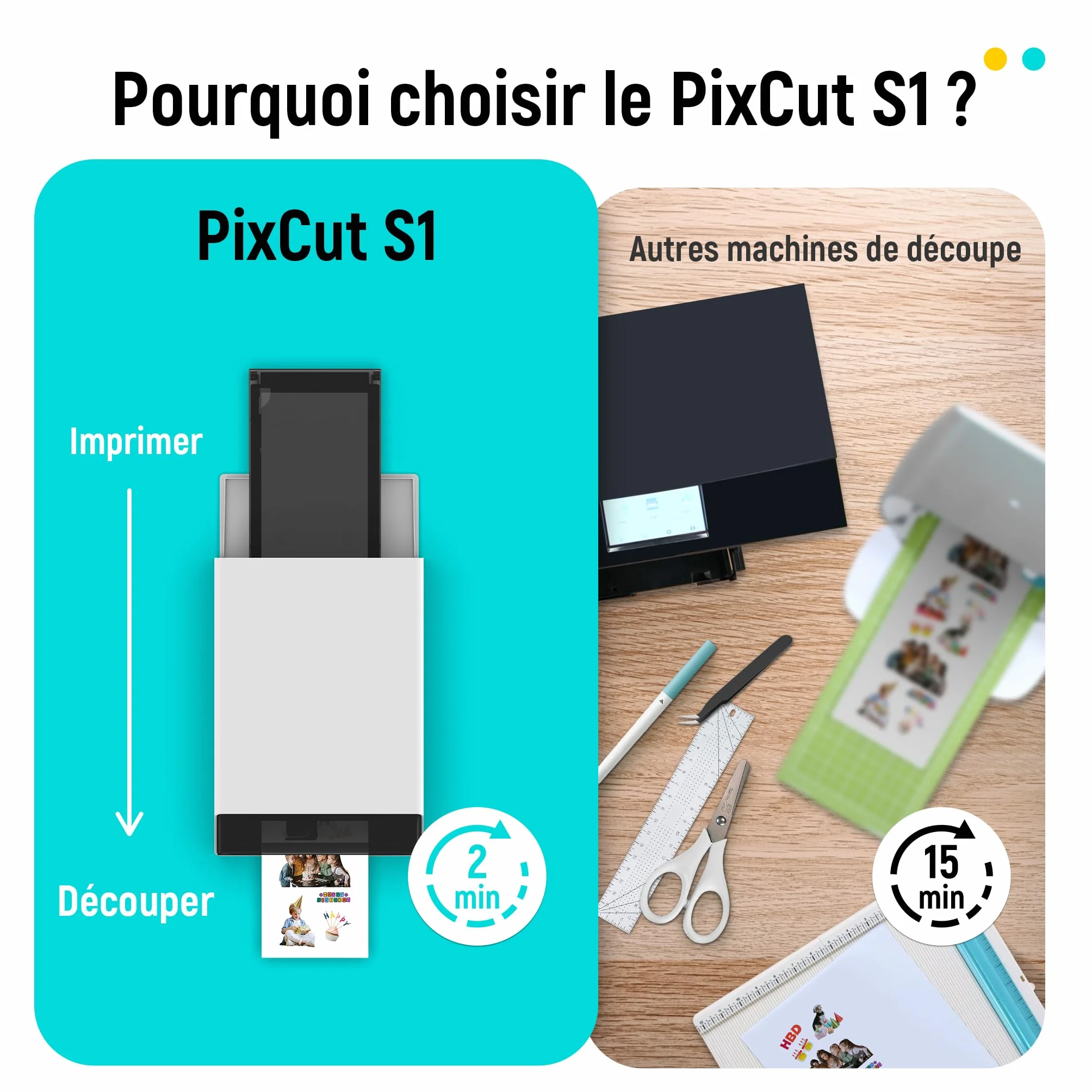 Liene PixCut S1 Imprimante Photo Découpe Tout-en-Un 300 PPP Sublimation Thermique