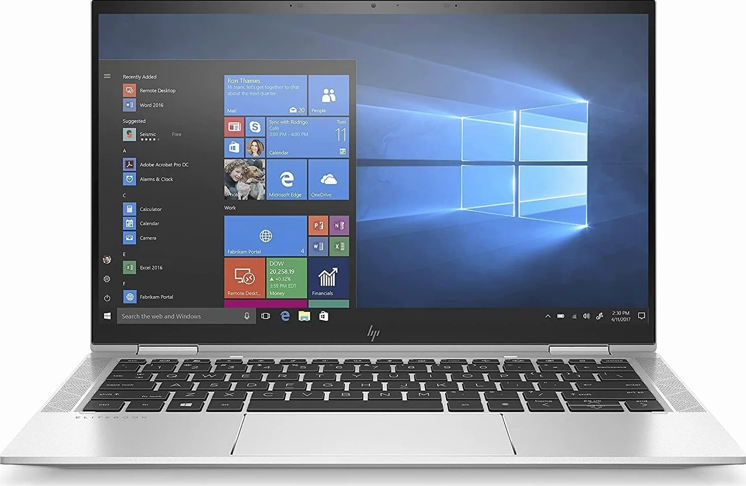 HP EliteBook X360 1030 G7 Ordinateur portable tactile 2 en 1 13,3" FHD Intel Core i5-10310U RAM 16 Go SSD 512 Go Windows 11 Pro Reconditionné