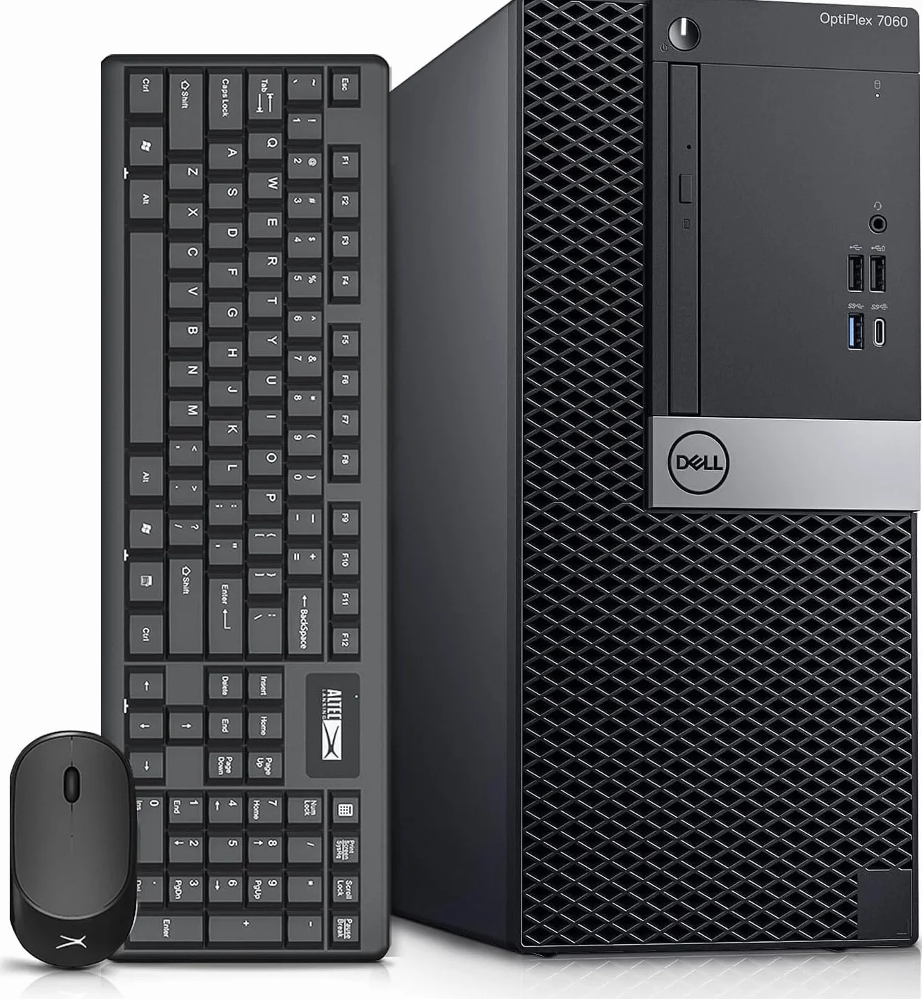 Dell Optiplex 7060 Mini Tour Ordinateur de Bureau, Intel Core i7-8700, 16 Go RAM, SSD 256 Go, Wi-Fi, Bluetooth, Windows 11 Pro (Reconditionné)