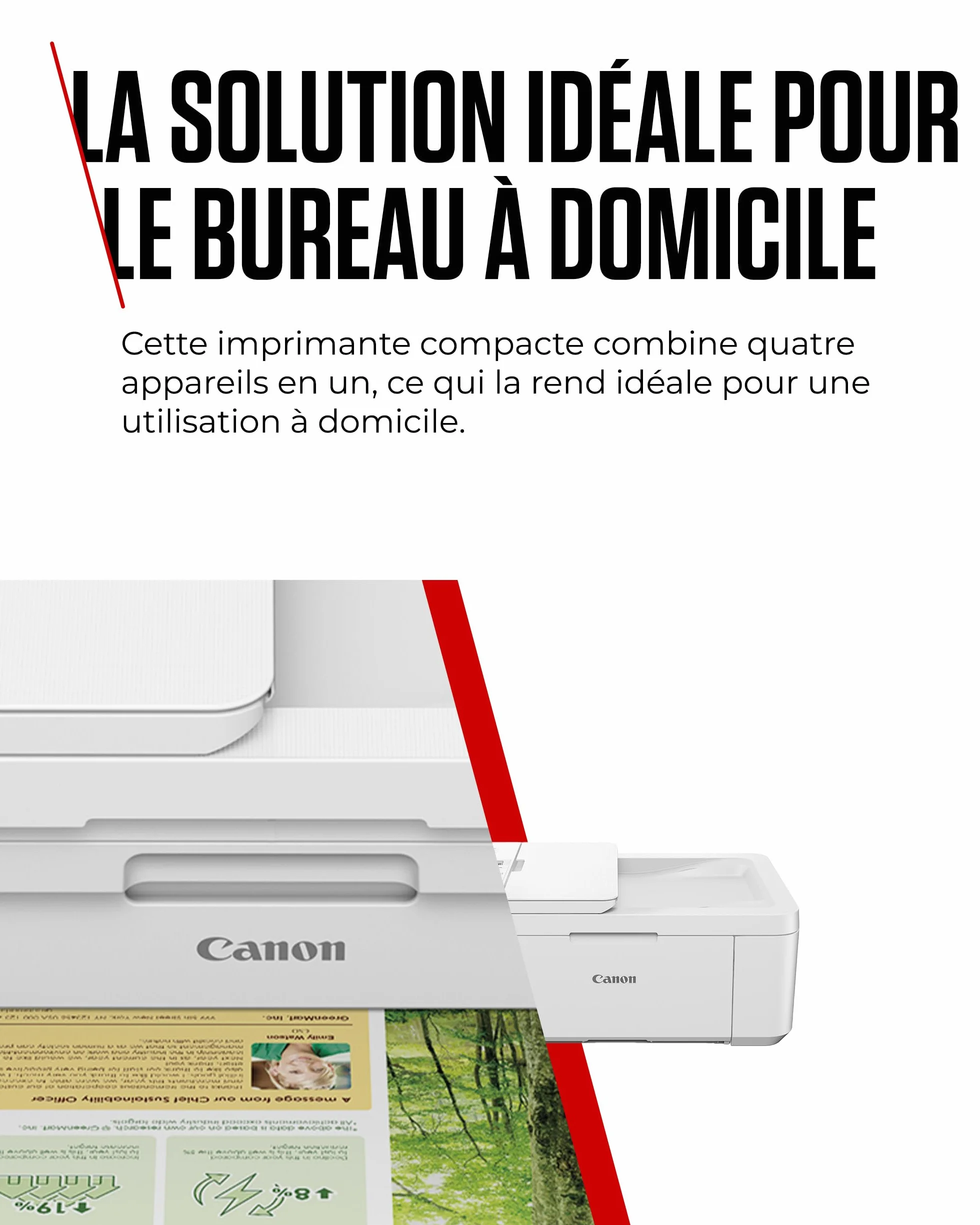 Canon PIXMA TR4750i Imprimante Couleur 4-en-1 WiFi Recto-Verso, CAD 20 Feuilles, Compatible PIXMA Print Plan