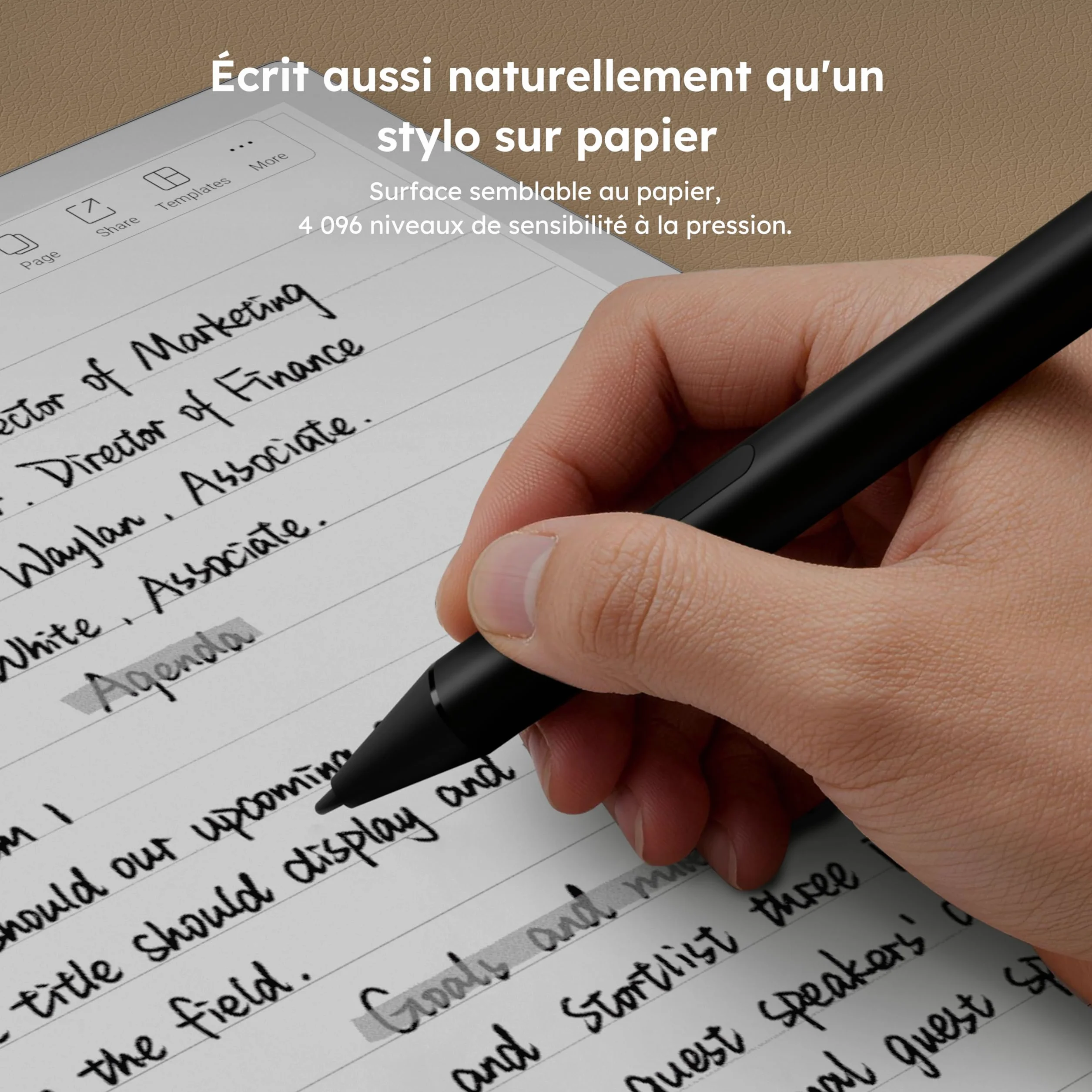 Tablette E Ink 10,65" 8 Go 128 Go Ultra Mince écran Flexible ePaper Notebook Stylet 2 en 1 Lecteur Livres électroniques Longue durée
