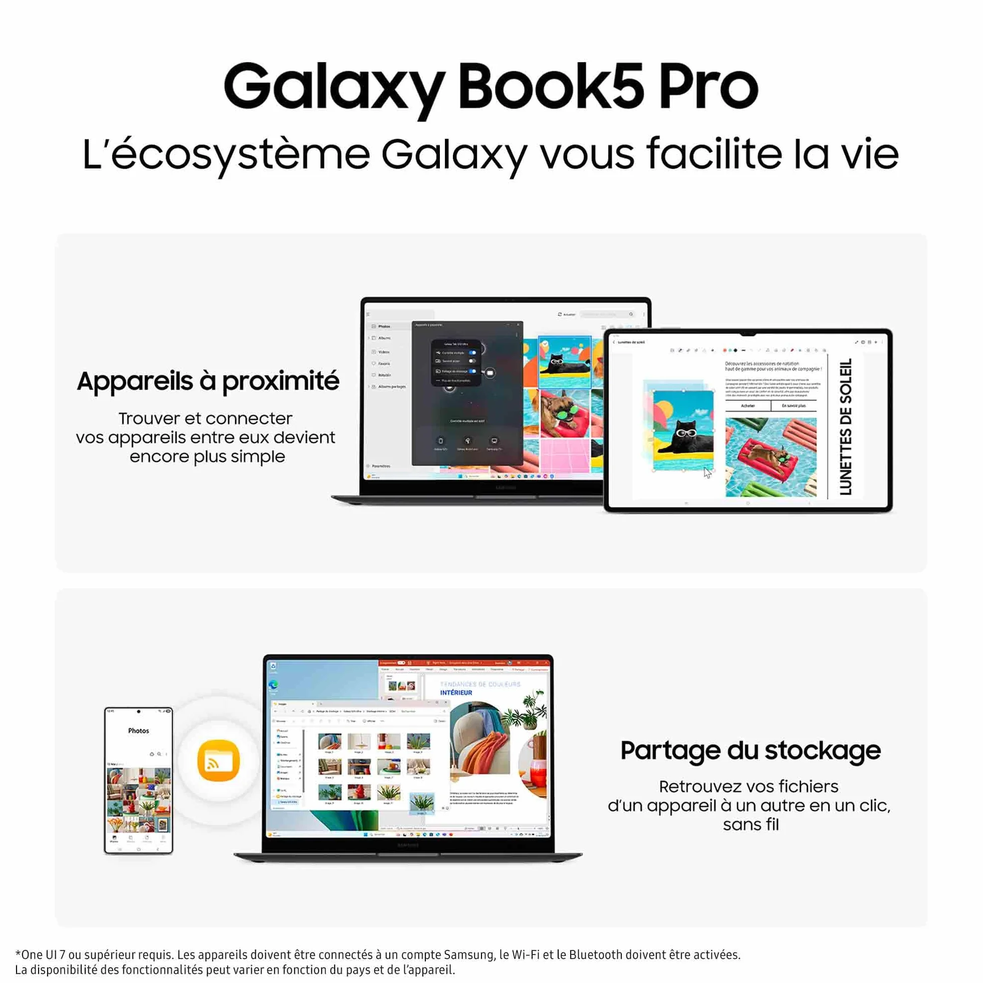 Samsung Galaxy Book5 Pro 16" Ordinateur Portable Intel Core Ultra 7 16 Go RAM 1To Clavier AZERTY FR Anthracite