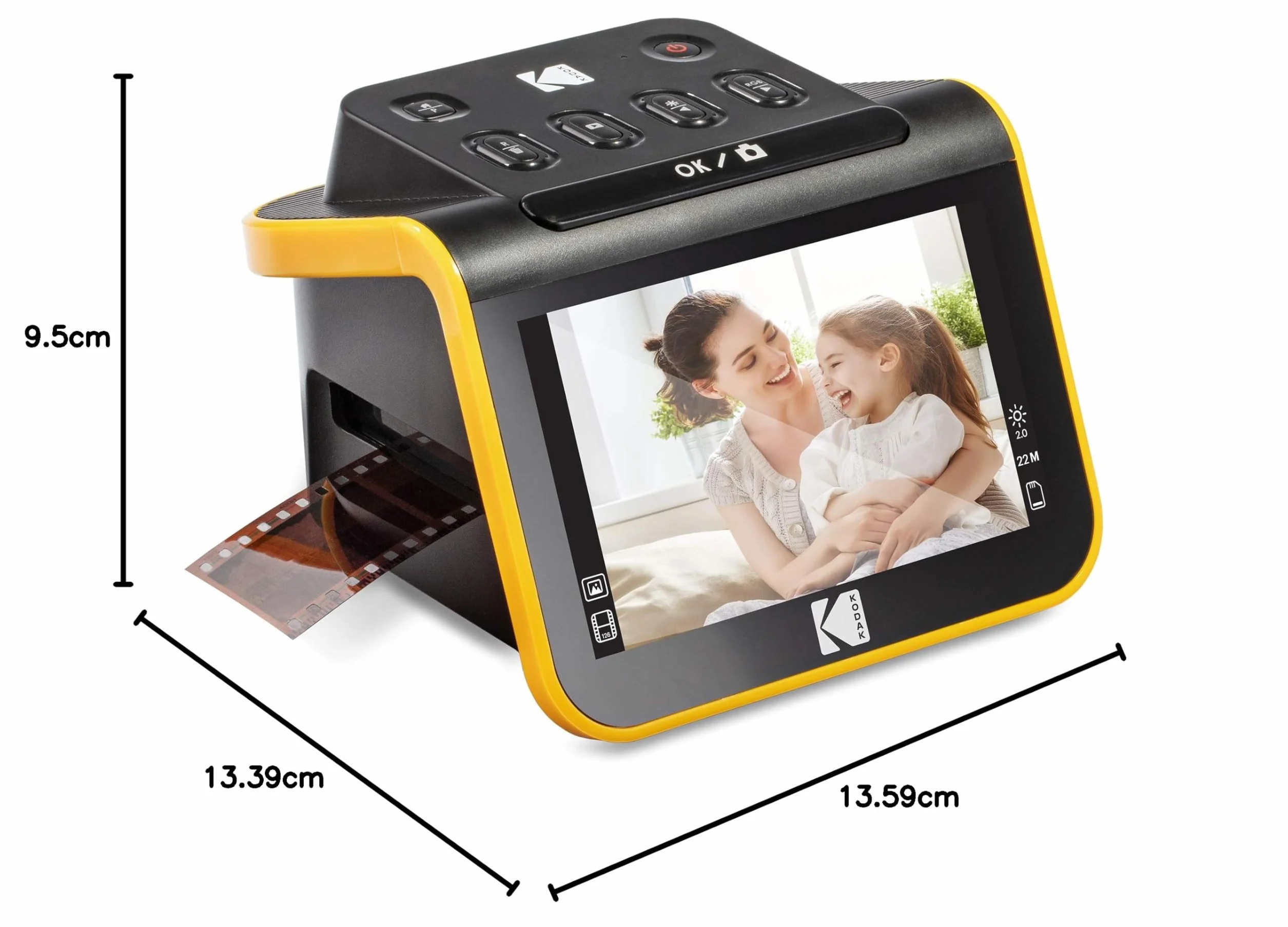 KODAK Slide N Scan 5 Pouces LCD 35 mm 126 110 Négatifs Diapositives Couleur Noir et Blanc JPEG 22 MP