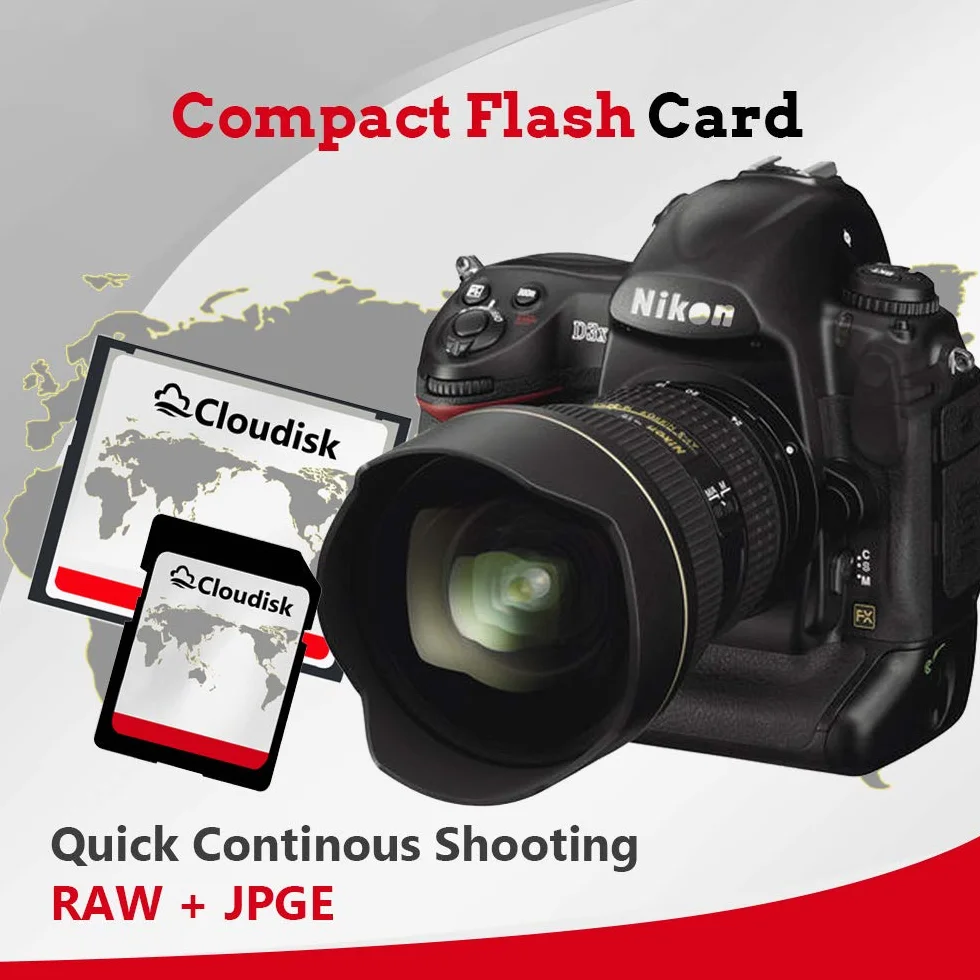 CompactFlash CF 2.0 2GB 2 Cartes pour Appareil Photo Reflex Numérique