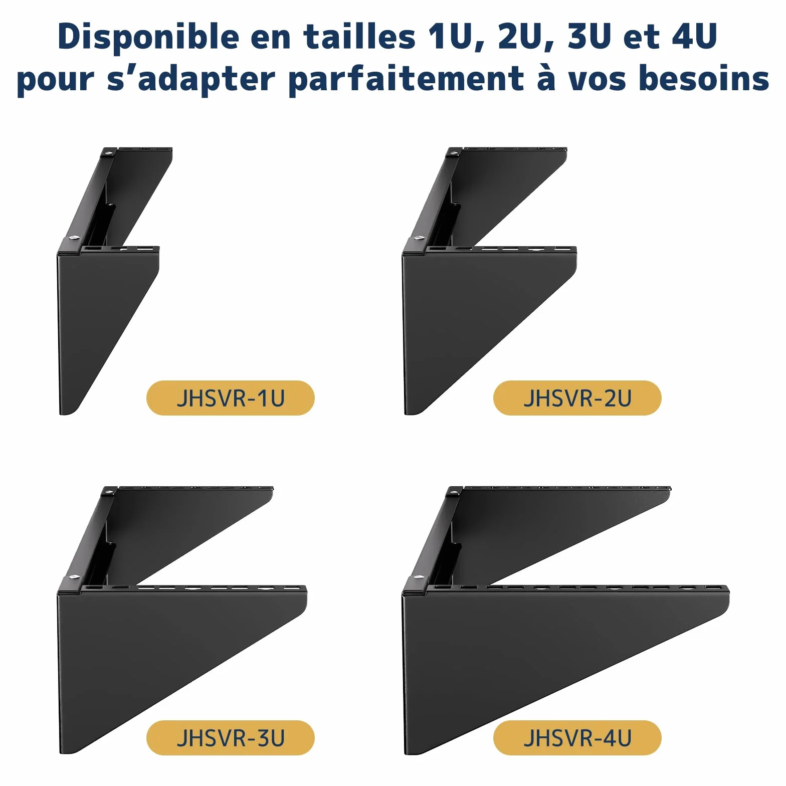 Support Rack Mural 1U 19 Pouces Acier pour Serveur Switch Réseau Panneau de Brassage Charge 55 kg Kit Montage Inclus