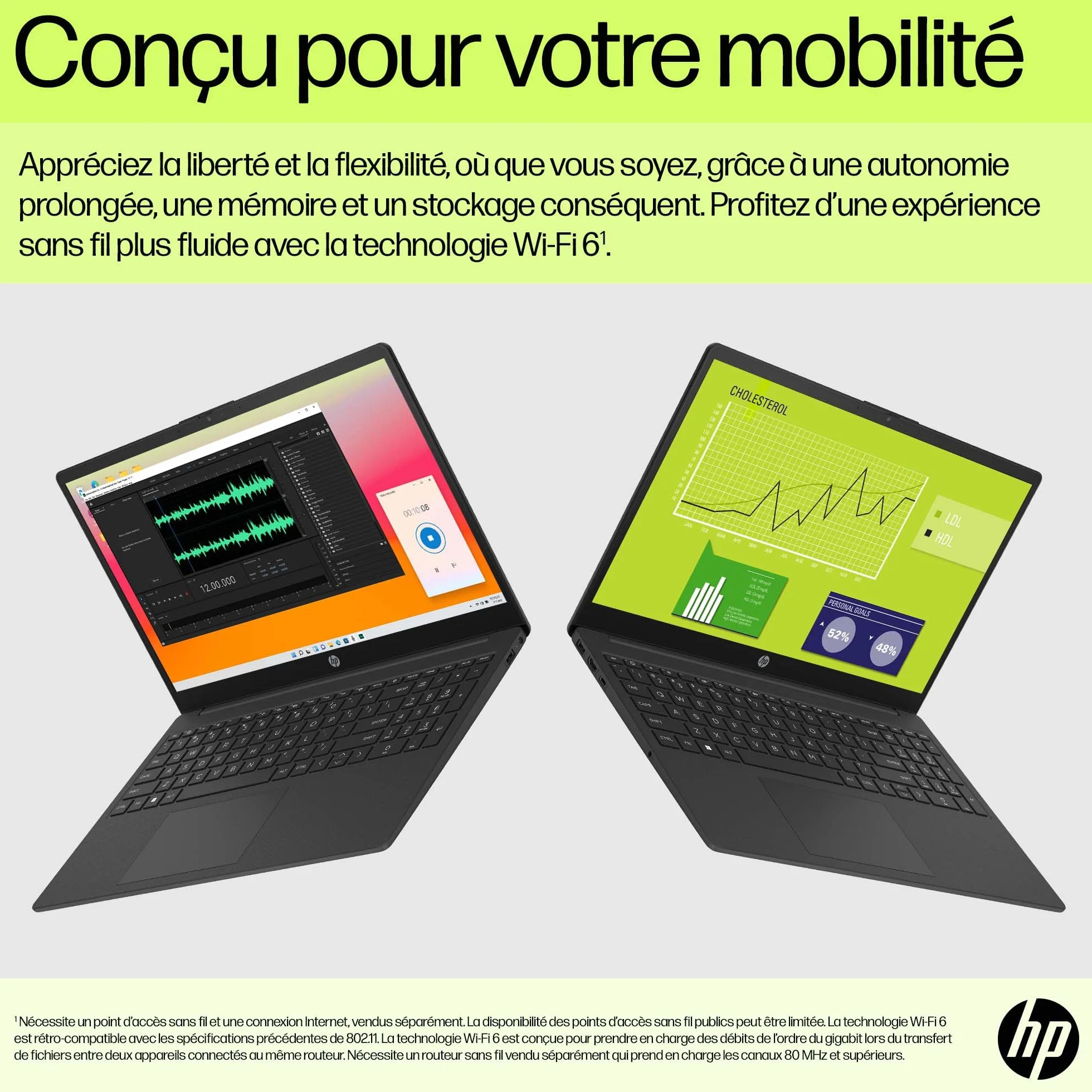 HP 15-fd0001sf Ordinateur Portable 15,6" FHD, Intel Celeron N100, 4 Go RAM, 128 Go UFS, Gris AZERTY
