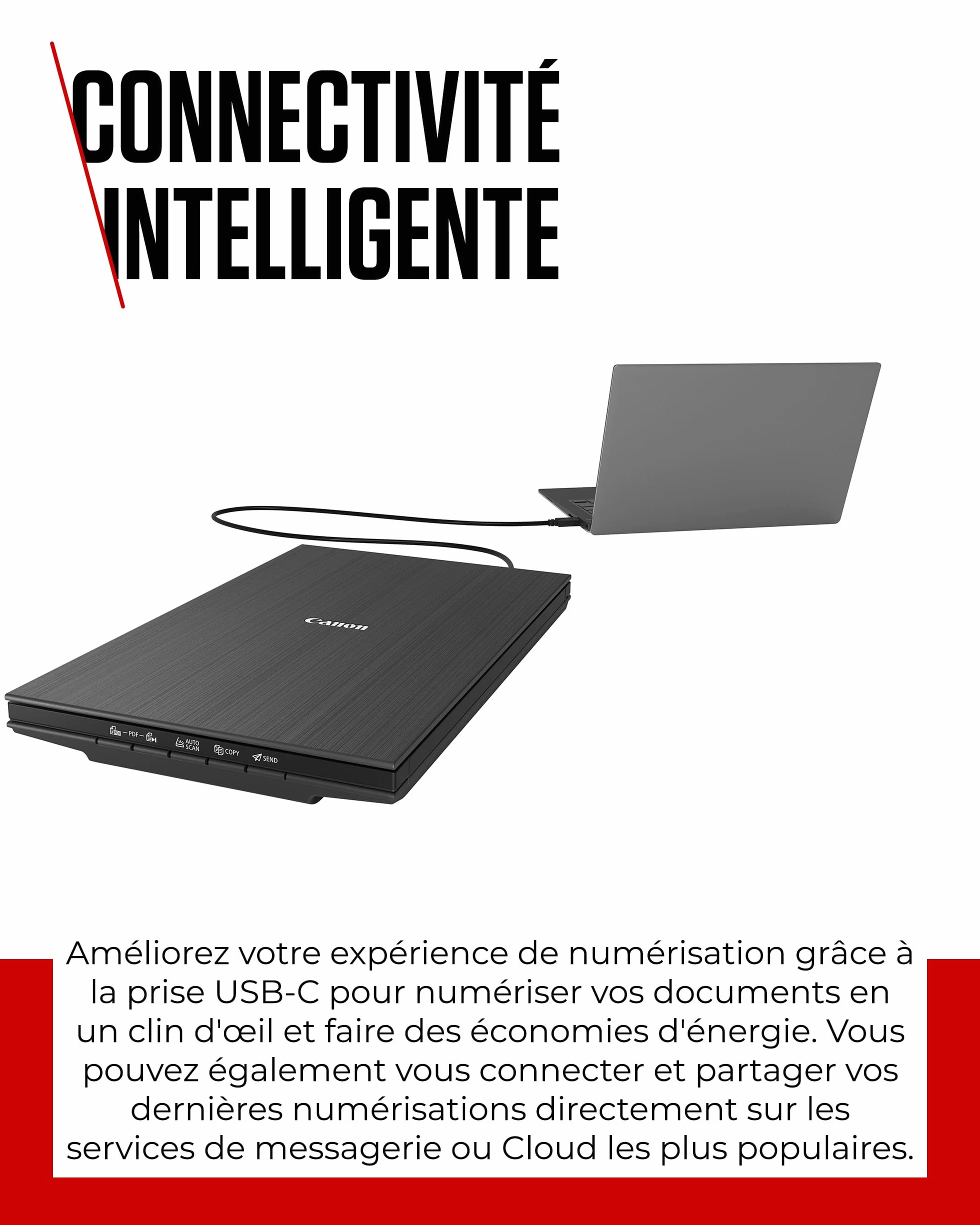 Canon LiDE 400 Scanner de Documents Noir USB Type-C