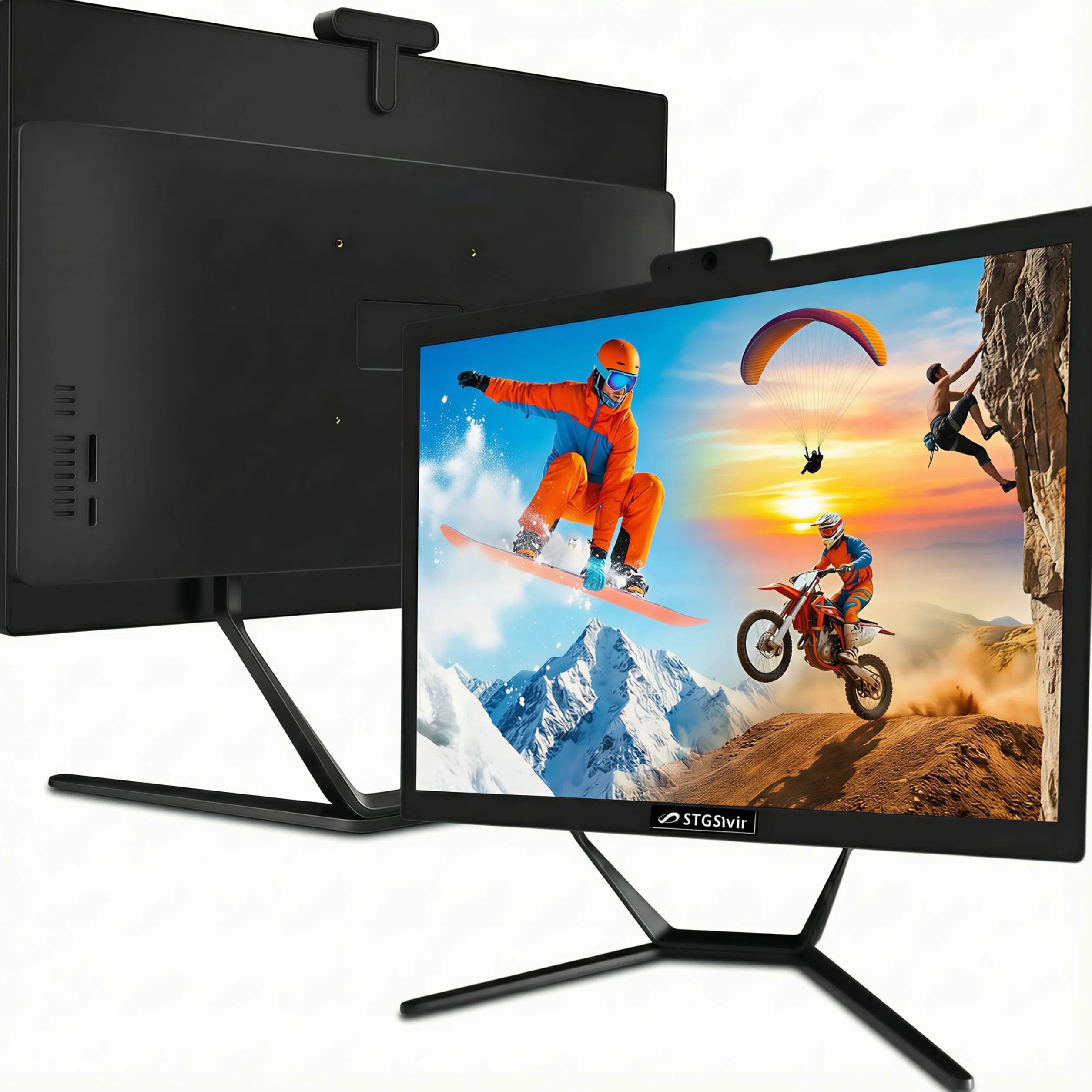 Ordinateur de Bureau Tout-en-Un 21.5" Core i7 3.2 GHz 16Go RAM 512Go SSD WiFi Bluetooth 5.0 Windows 11 Pro Noir