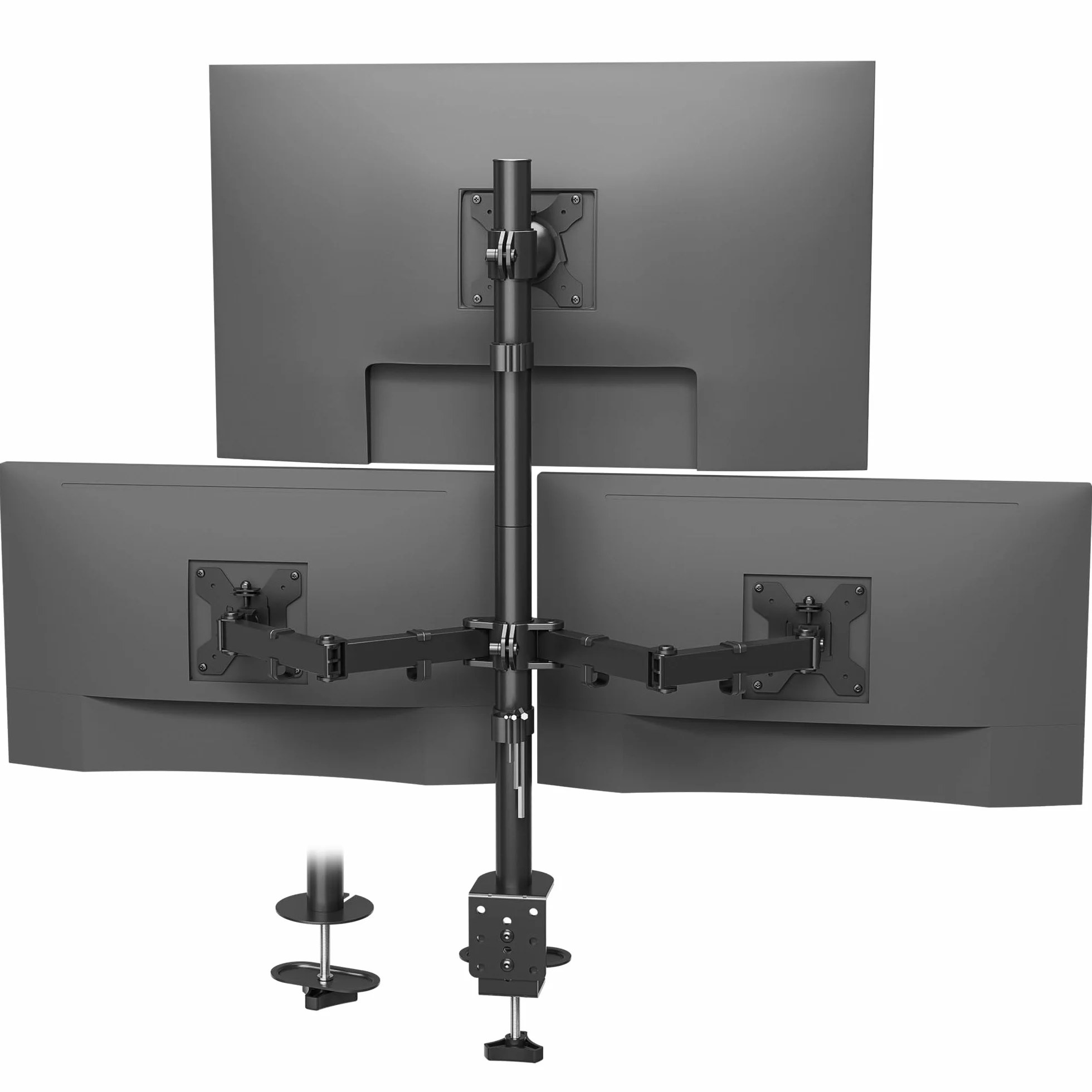 BONTEC Support Écran PC Triple 32 Pouces 27 Pouces Bras Réglable 10kg
