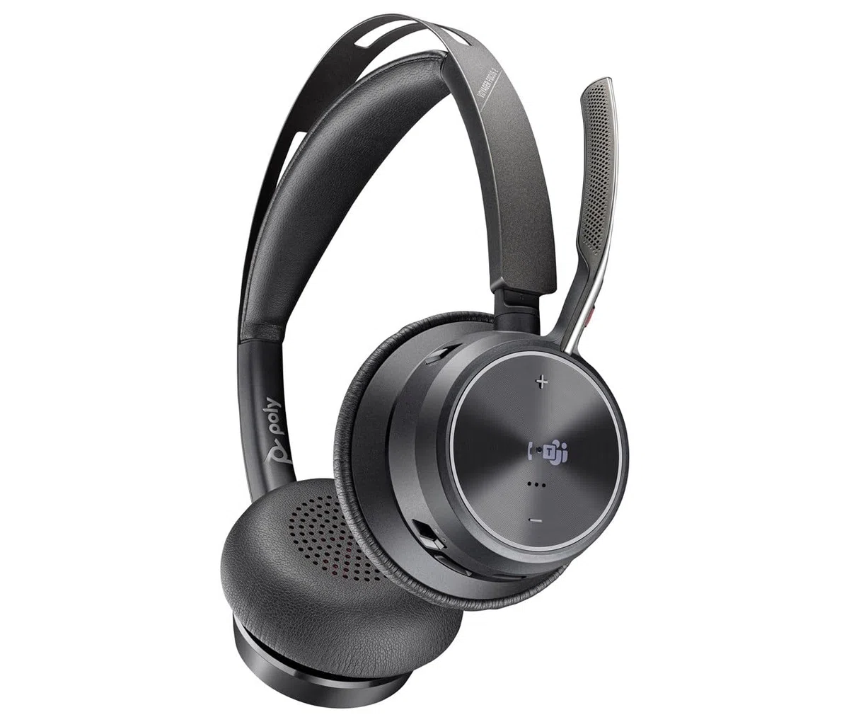 HP Inc. Poly Voyager Focus 2 - Headset - On-Ear - Bluetooth - kabellos - aktive Rauschunterdr?ckung - Adapter USB-C via Bluetooth - Schwarz - Zertifiziert f?r Microsoft Teams, Zoom Certified (9T9J4AA