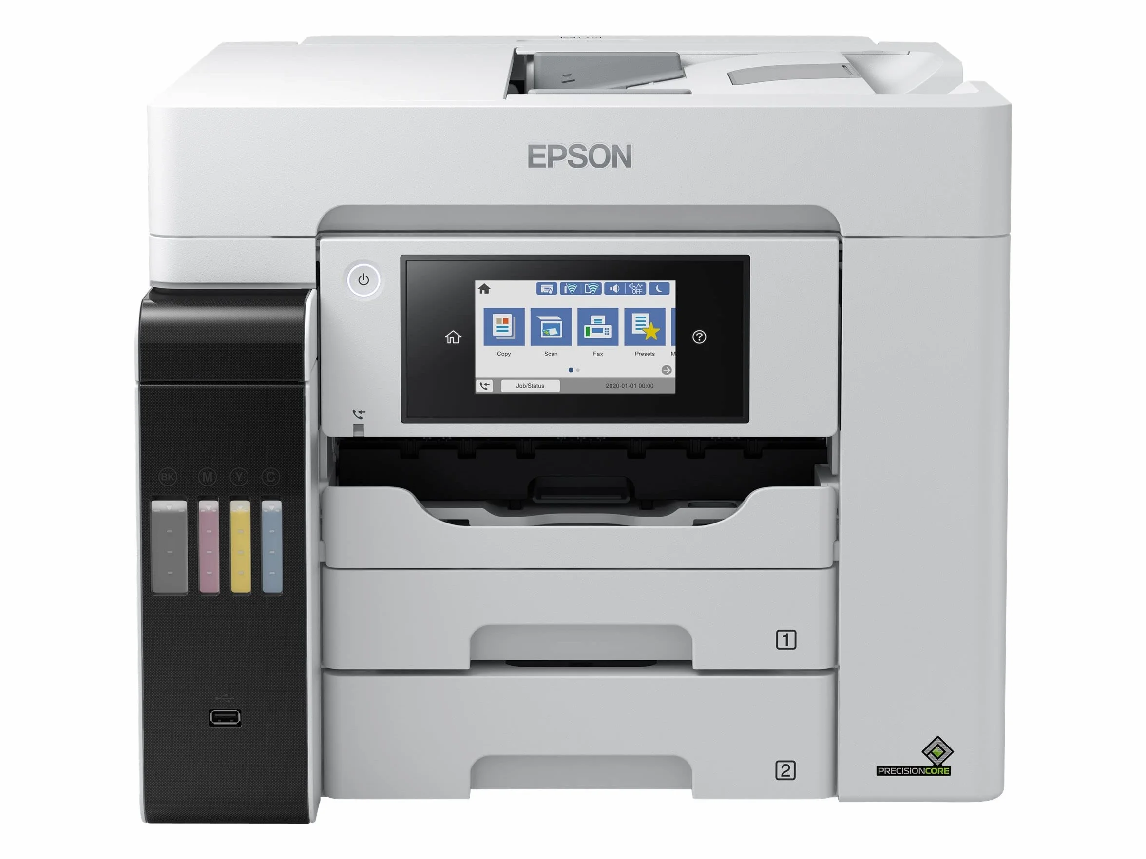 EPSON ET-5880 EcoTank Imprimante Multifonction Jet d'encre USB LAN Wi-Fi Blanc Noir