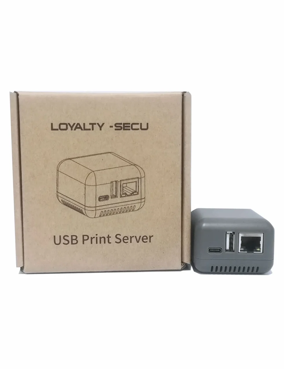 Serveur d'impression réseau Ethernet vers USB 2.0 Gris