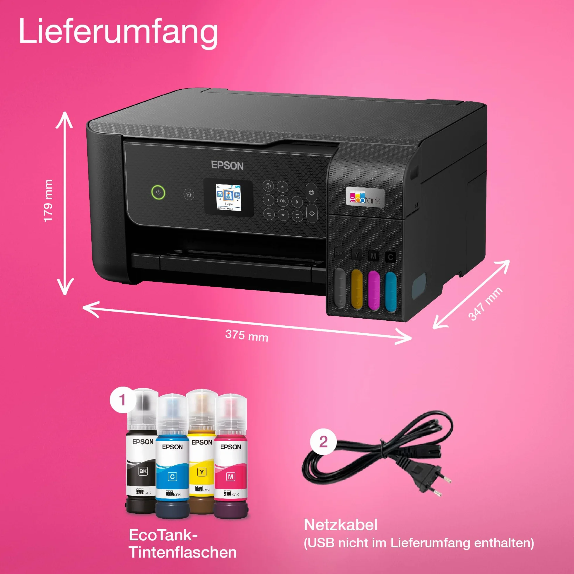 EcoTank ET-2870 Imprimante multifonction A4 Wi-Fi réservoir d'encre