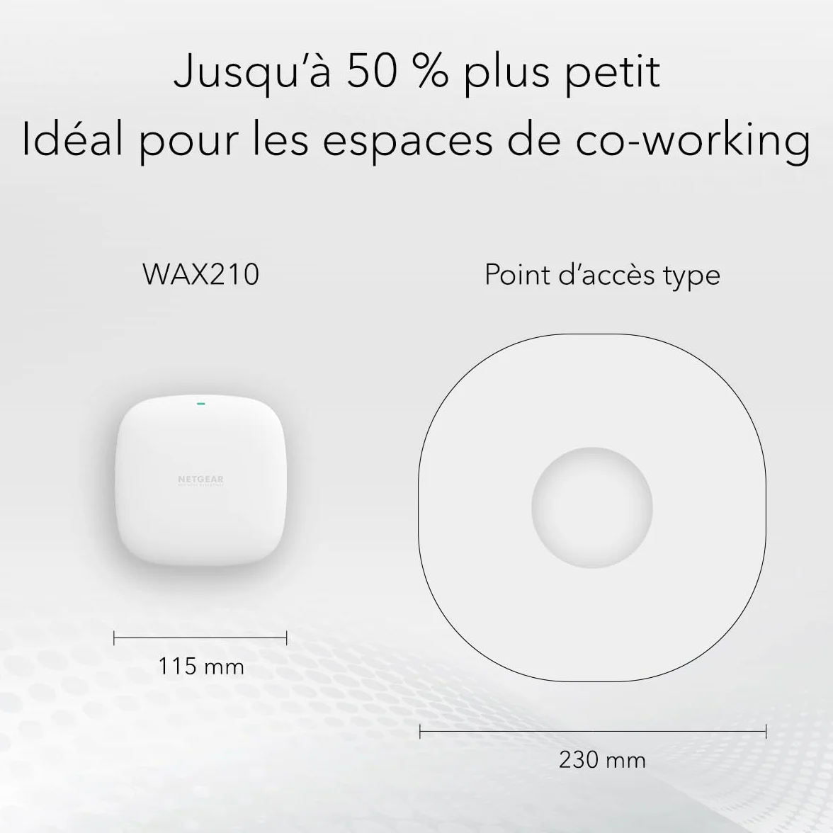 NETGEAR Point d'accès WiFi 6 WAX210 AX1800 Dual-Band PoE 1 Port Ethernet 1G 802.11ax WPA3