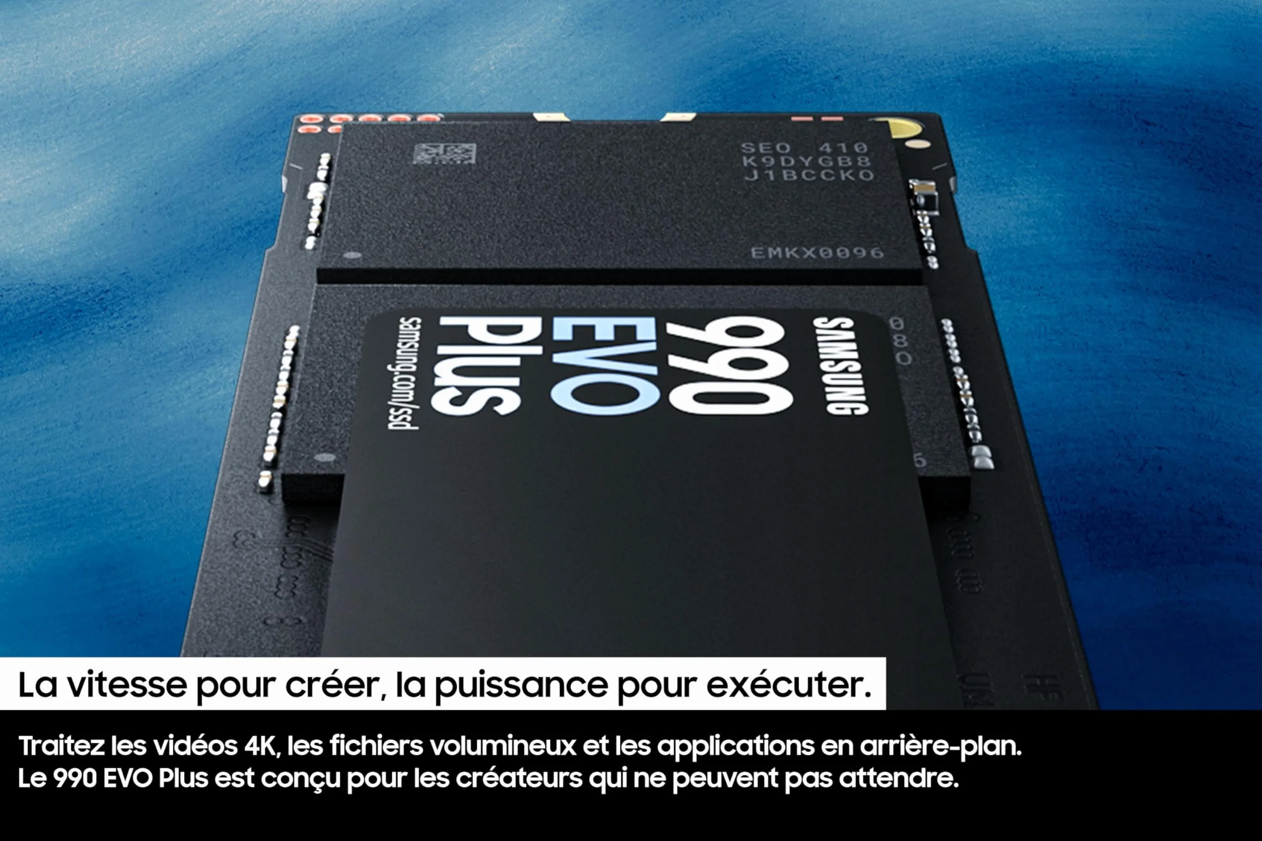 Samsung SSD Interne 990 EVO Plus, 2 To, NVMe 2.0 PCIe 4.0 x 4 / 5.0x2, Vitesse de lecture 7250 Mo/s