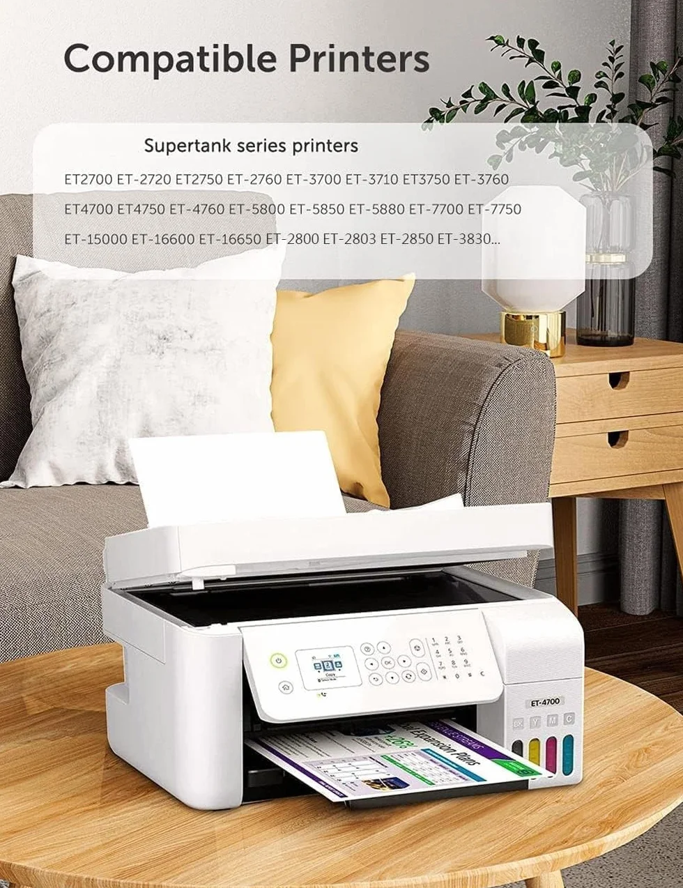 Hiipoo Bouteilles Rechargeables d'encre de Sublimation compatibles avec Imprimantes Jet d'encre C88 WF7710 ET2720 ET15000 ET2760 ET2750 ET4700 Transfert Thermique
