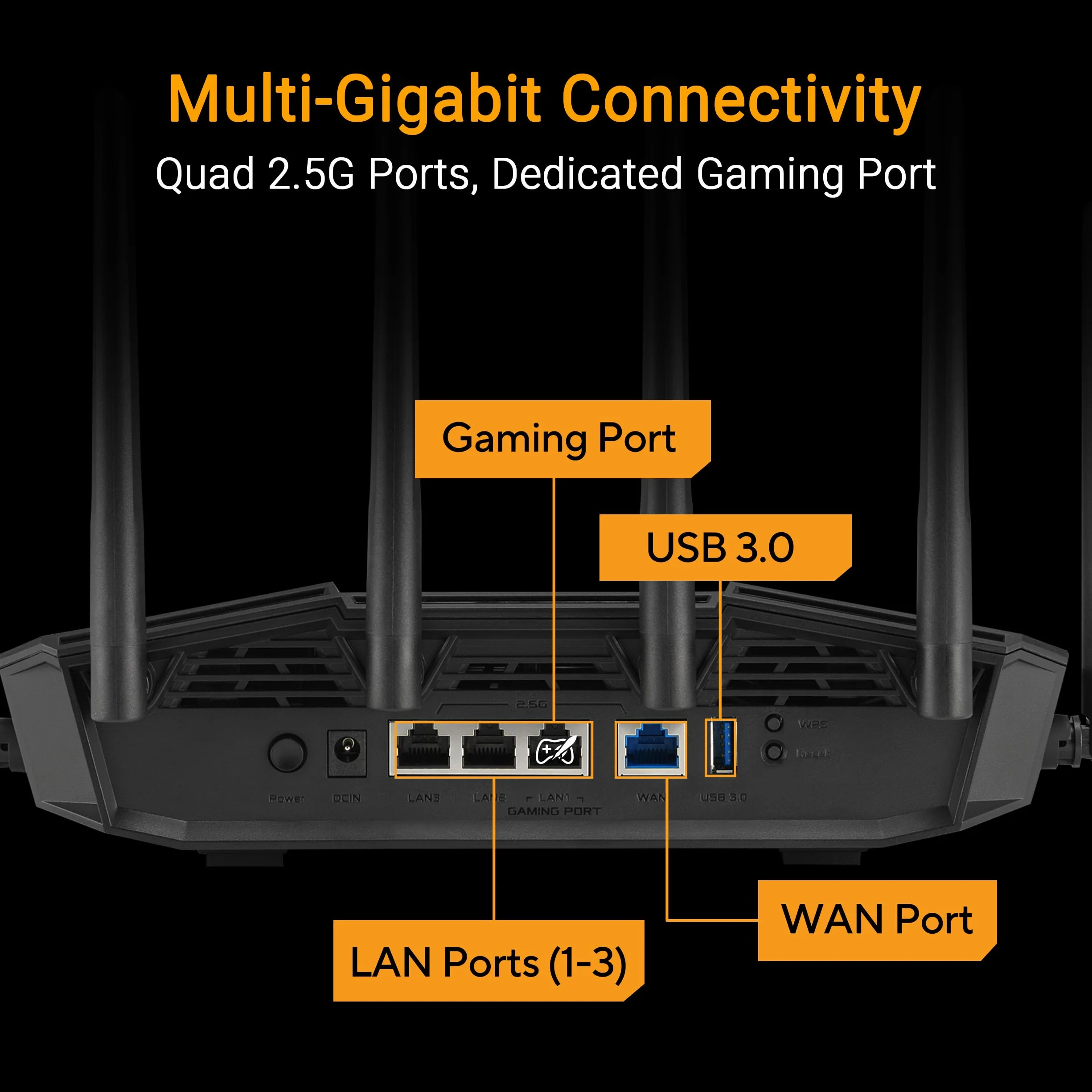 ASUS TUF-BE9400 Routeur Gaming Wi-Fi 7 Double Bande 4K-QAM 2.5Gbps