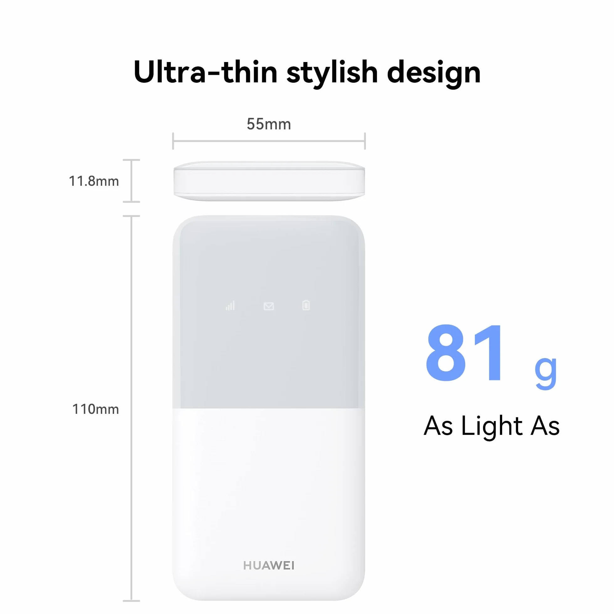 HUAWEI 4G Mobile WiFi 5 E5586, routeur Wi-Fi Cat.4, point d'accès mobile avec carte SIM, LTE 200 Mbps