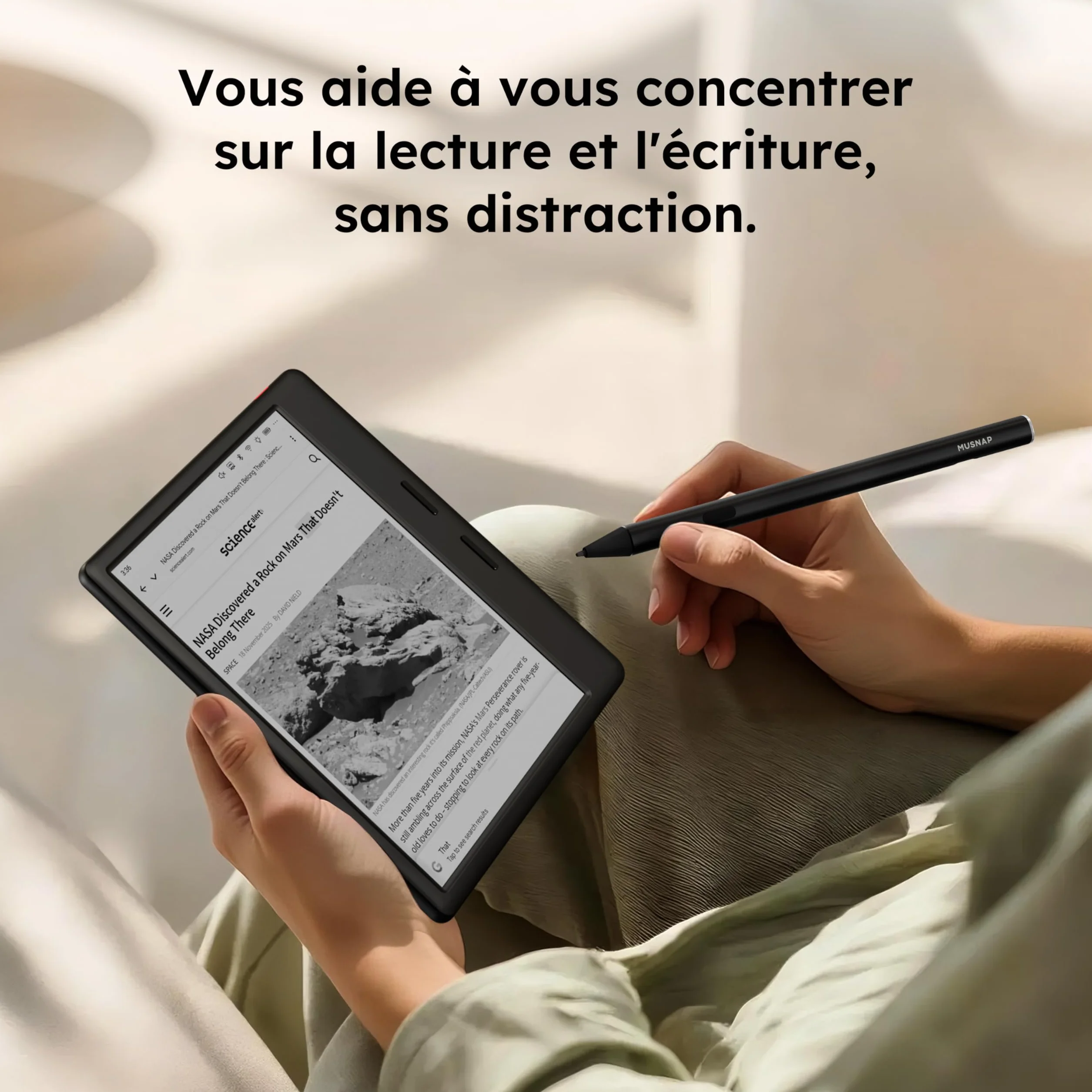 Ocean Lecteur eBook 64 Go + 4 Go 7" E-Ink tablette papier écran 17,8 cm batterie longue durée