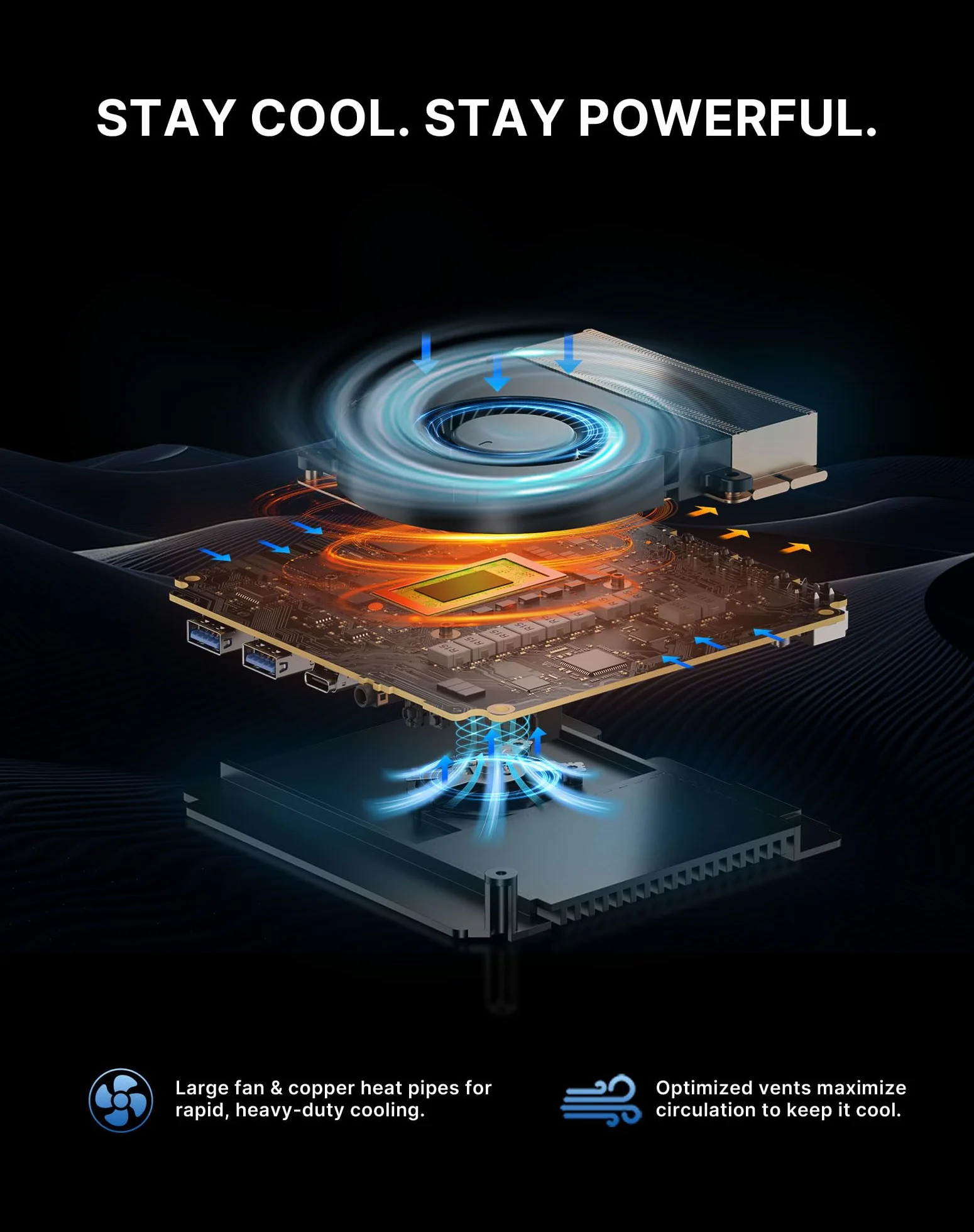 BOSGAME E5 Mini-PC Ryzen 5300U 16Go DDR4 512Go SSD PCIe3.0 Double RJ45 LAN Triple Affichage Wi-Fi5 BT5.0