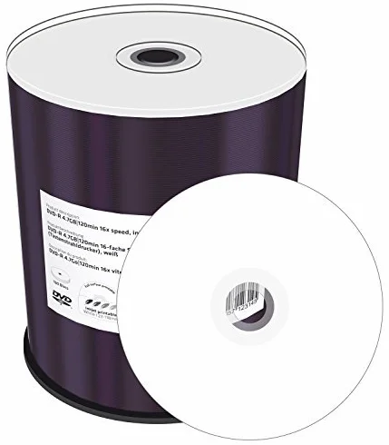 DVD-R 4,7 Go Prodye Edition 16x imprimable Encre 100 pièces ECO-pack