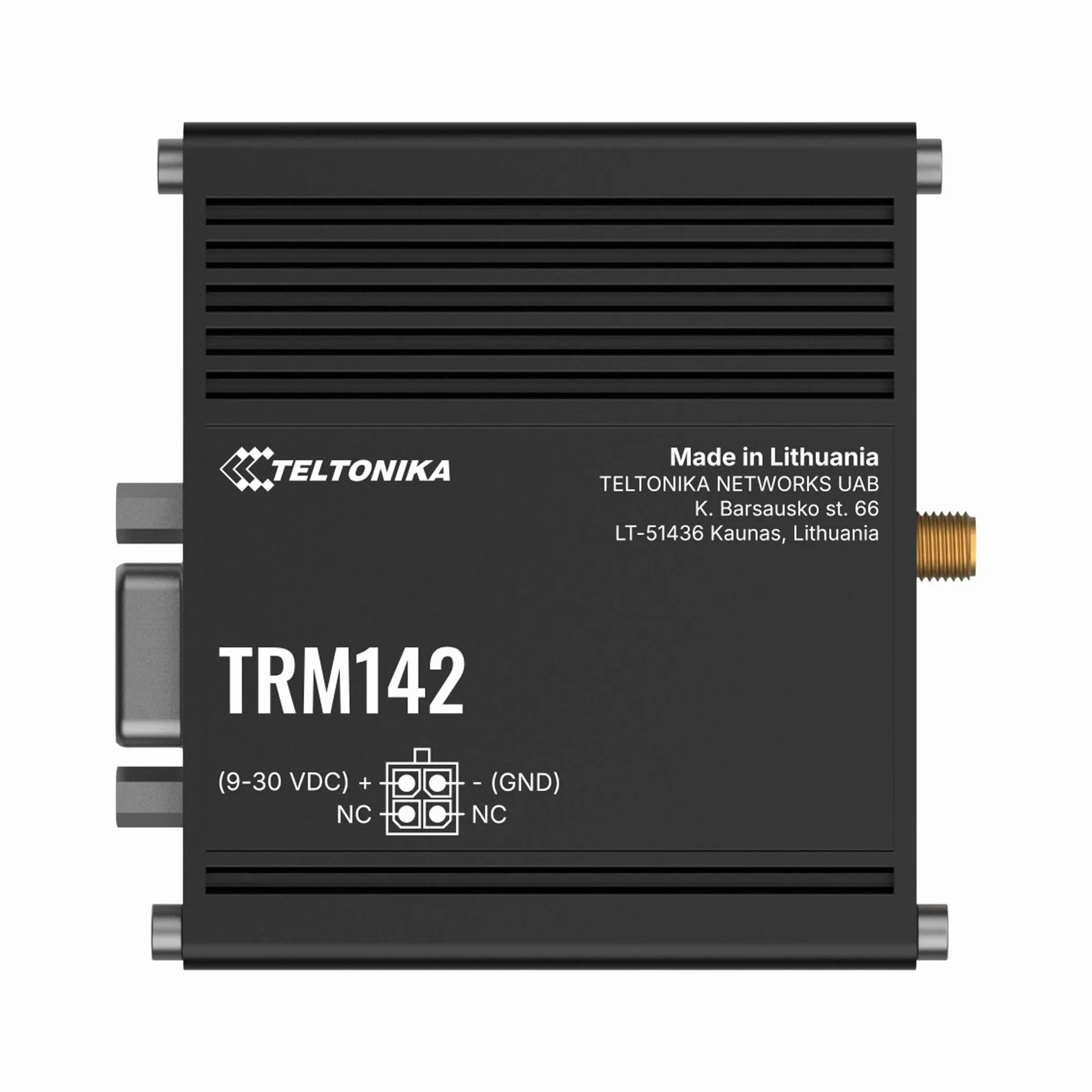 Teltonika TRM142 Modem industriel 4G LTE Cat 4 RS232 DB9 USB IP30 -40°C à 75°C