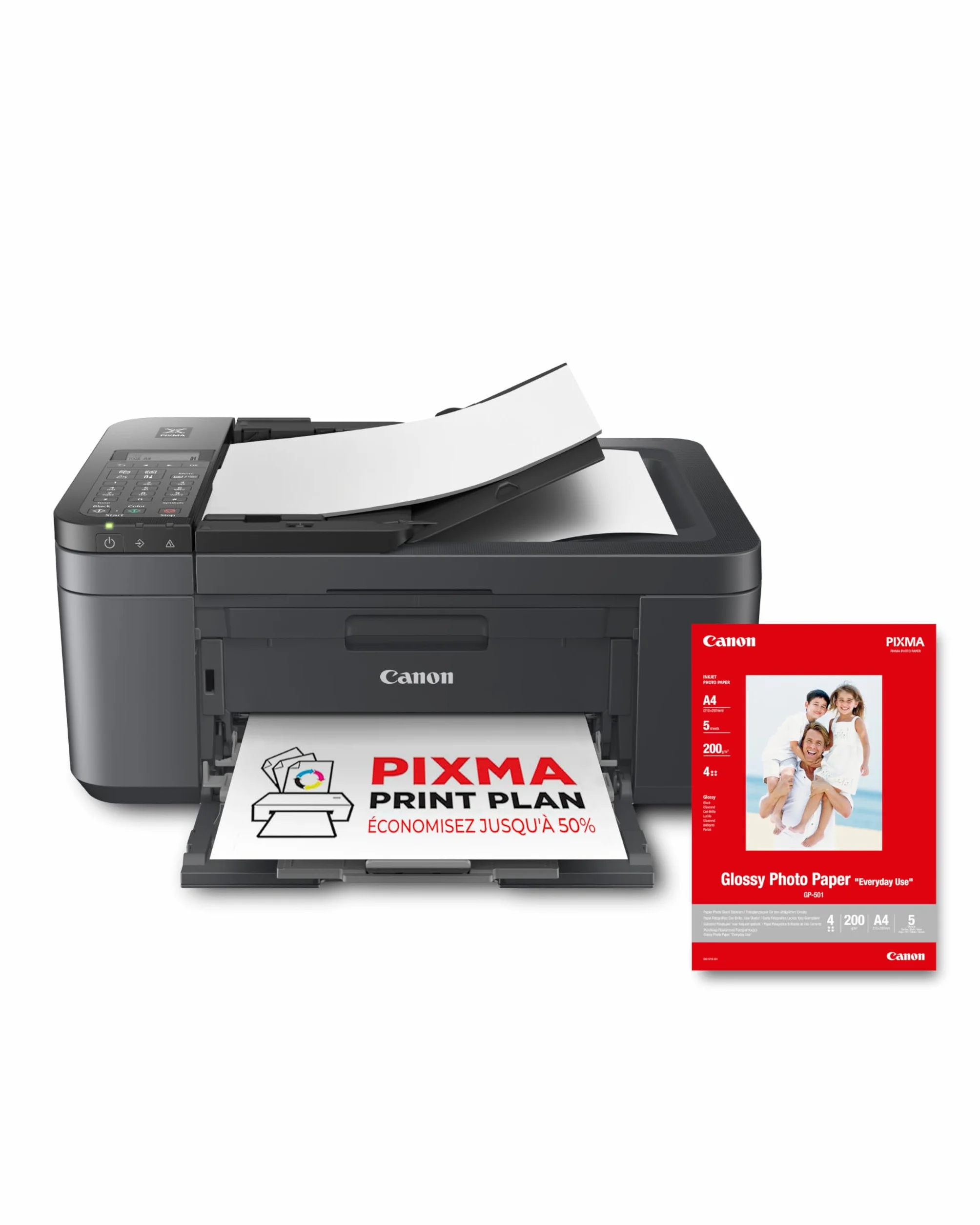 Canon PIXMA TR4755i Imprimante Couleur 4-en-1 Impression Numérisation Copie Télécopie CAD 20 Feuilles Imprimante Photo
