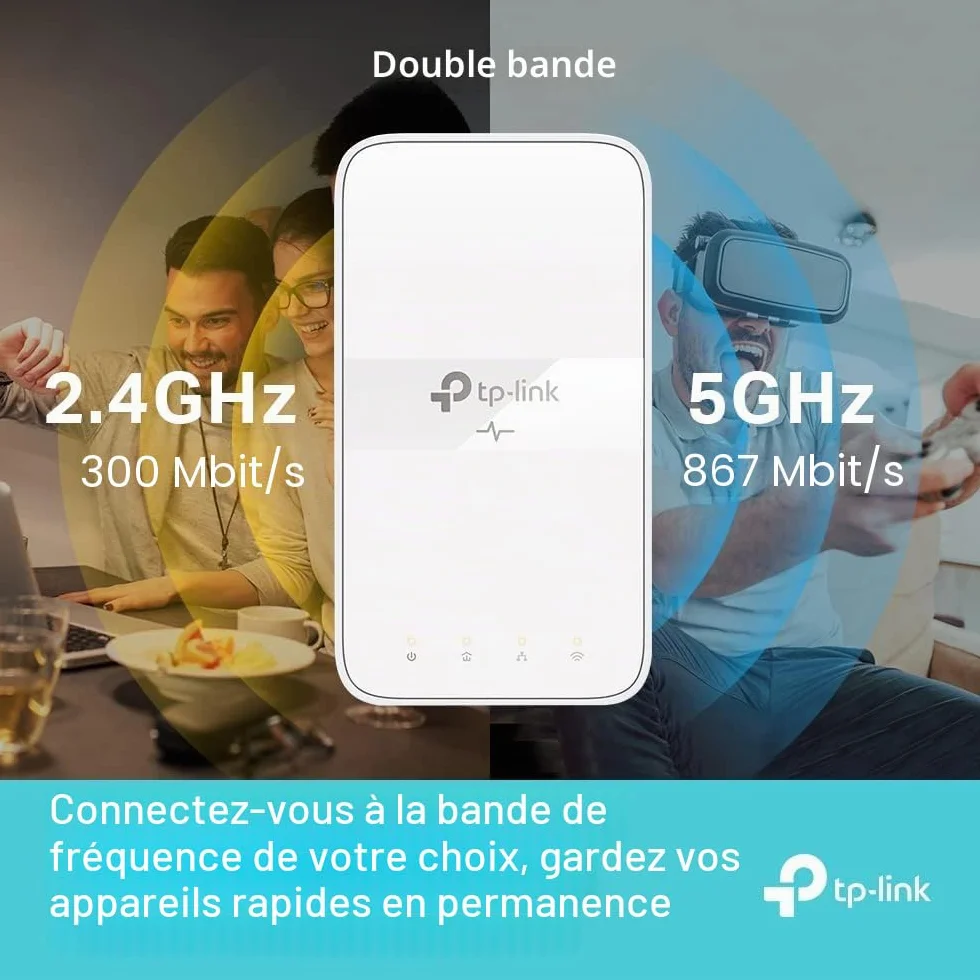 TP-Link TL-WPA7617 Kit CPL WiFi AV1000 AC1200 Gigabit EasyMesh