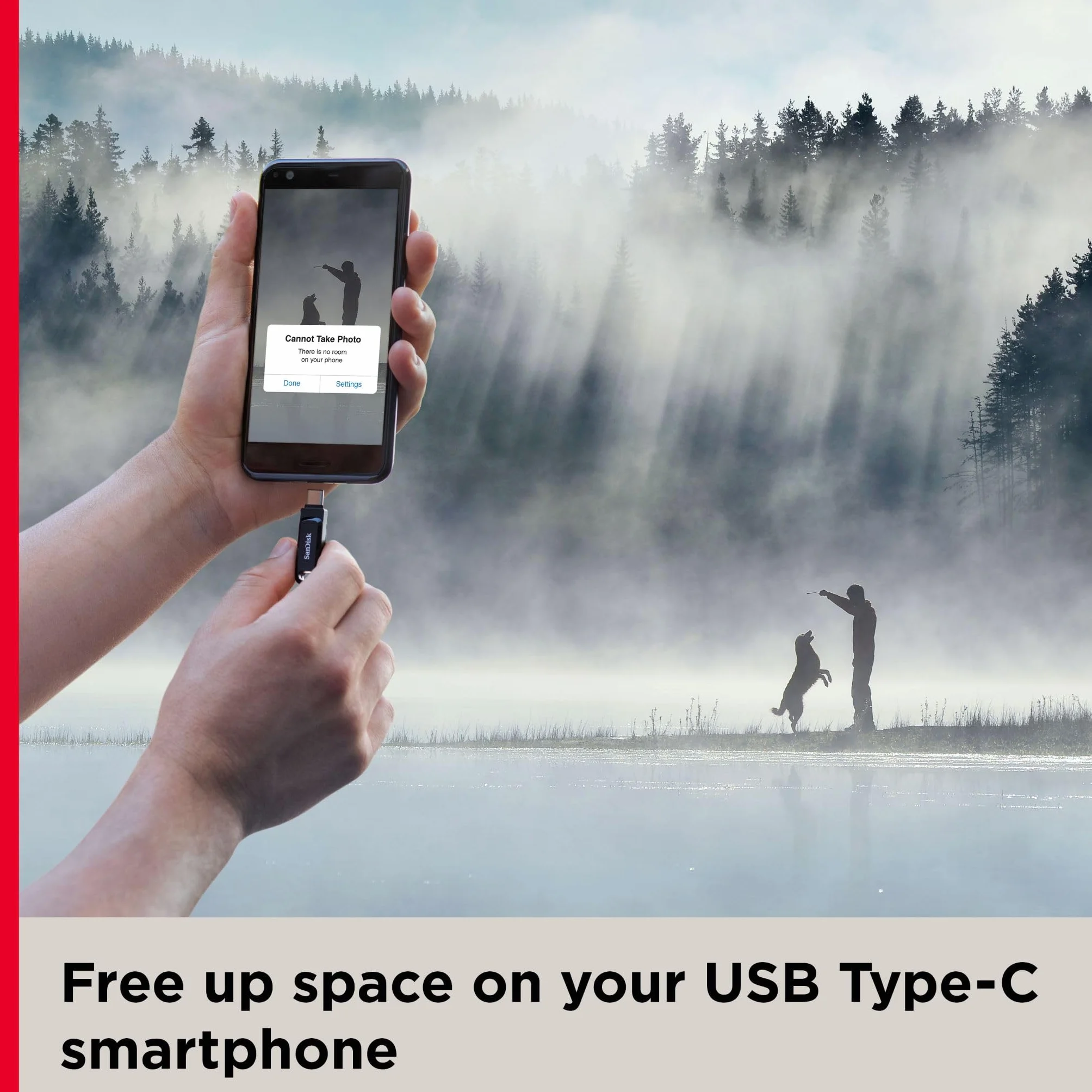 SanDisk 256 Go Ultra Dual Drive Go Clé USB Type-C 400 Mo/s Noire