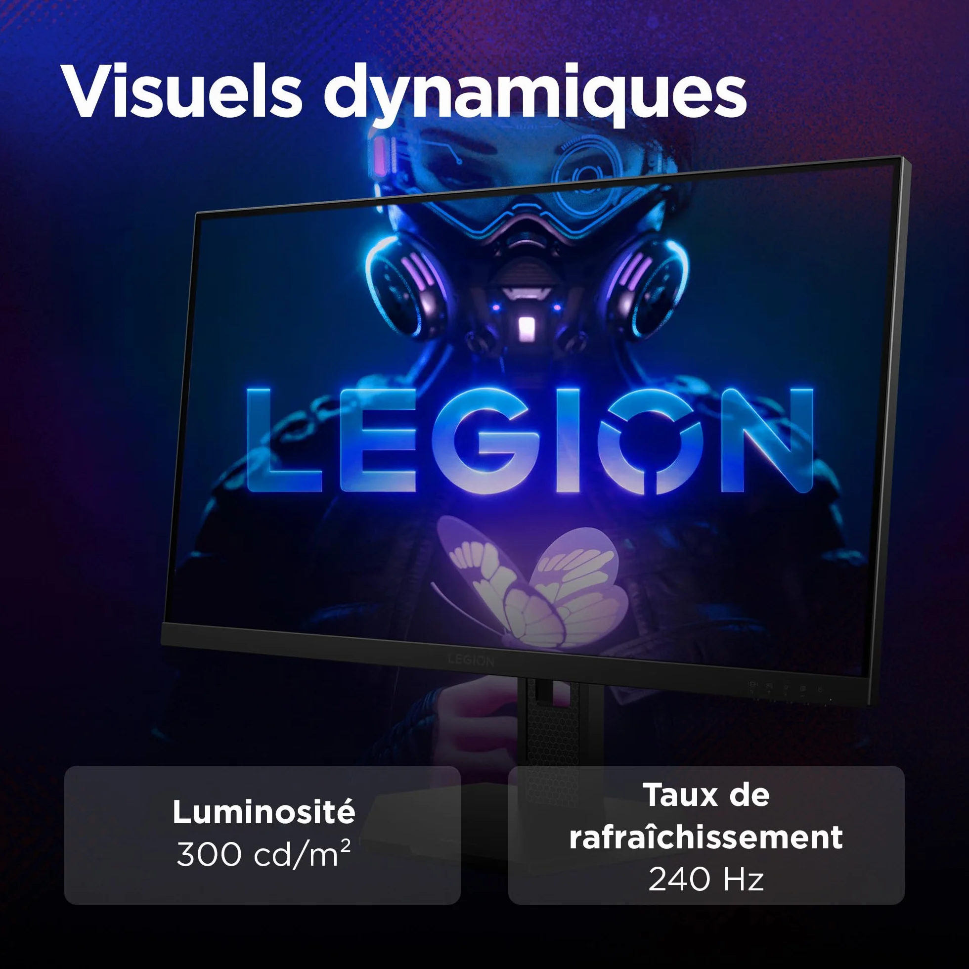 Lenovo Legion 27-10 Écran Gaming 27'' FHD IPS 240Hz 0.5ms 2X HDMI 2.1 DP 1.4 AMD FreeSync Premium Noir