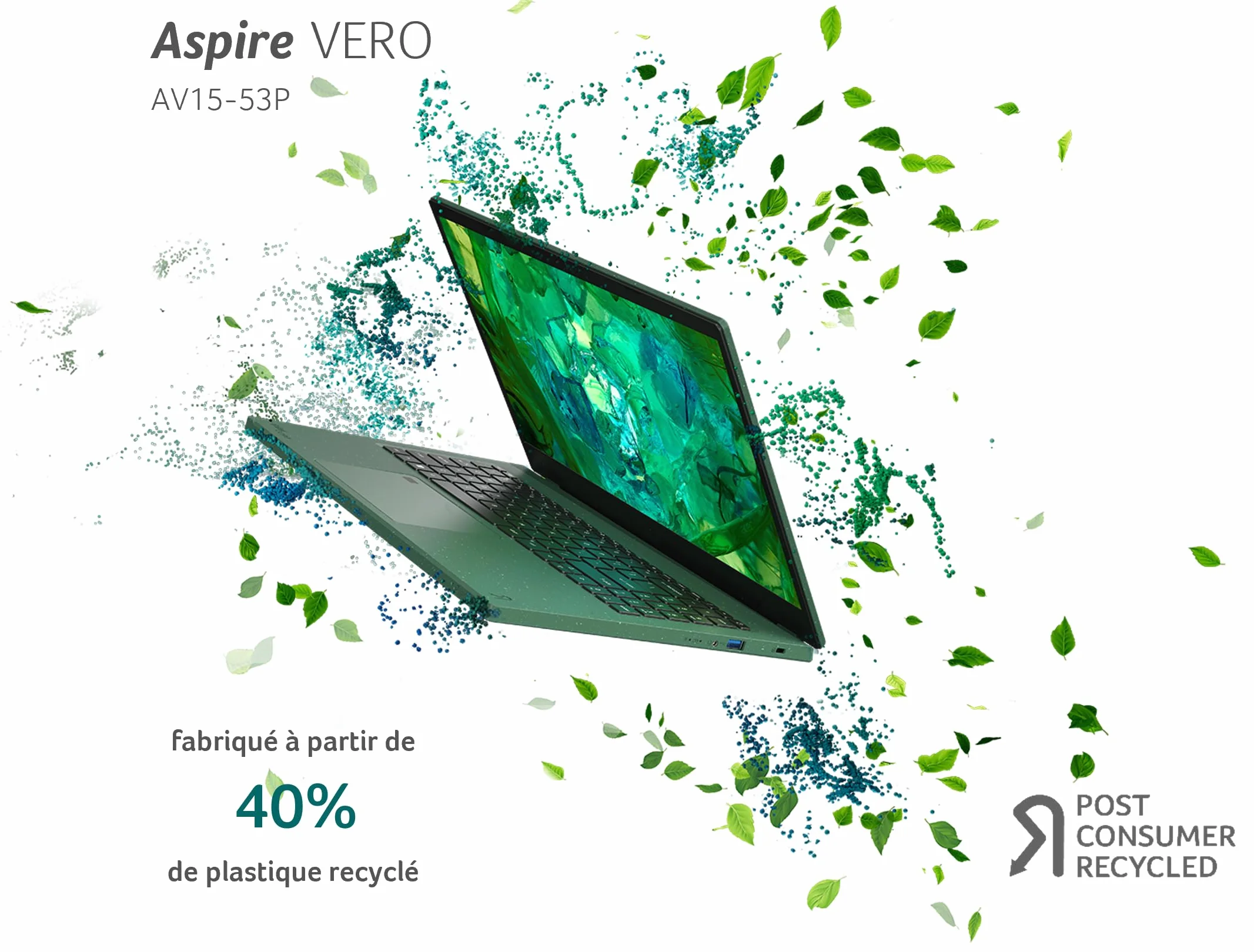 Acer Aspire Vero AV15-53P-54R1 Ordinateur Portable 15,6" Full HD IPS Intel Core i5-1335U RAM 16 Go SSD 512 Go Gris Clavier AZERTY