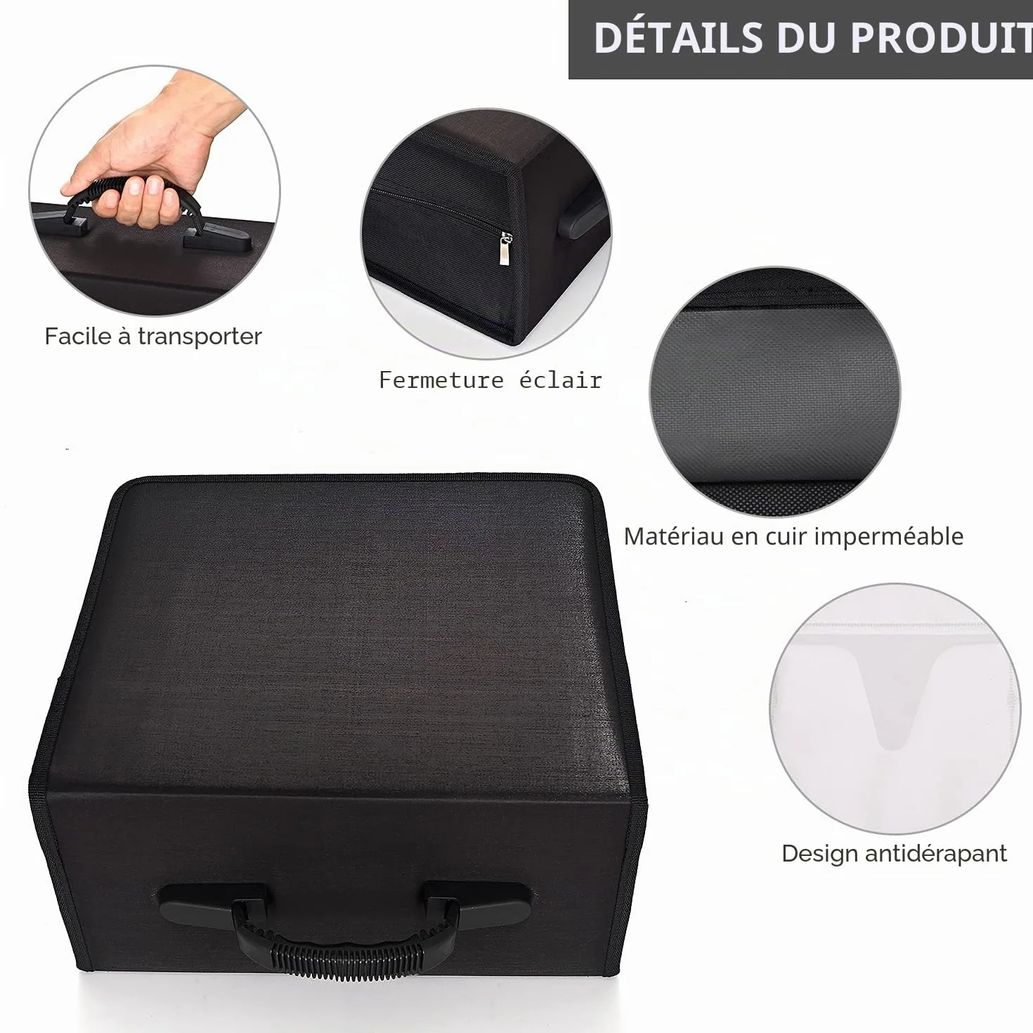 Étui pour CD 432 Capacité Boîtier CD Fermeture Éclair Protection Stockage Organisateur