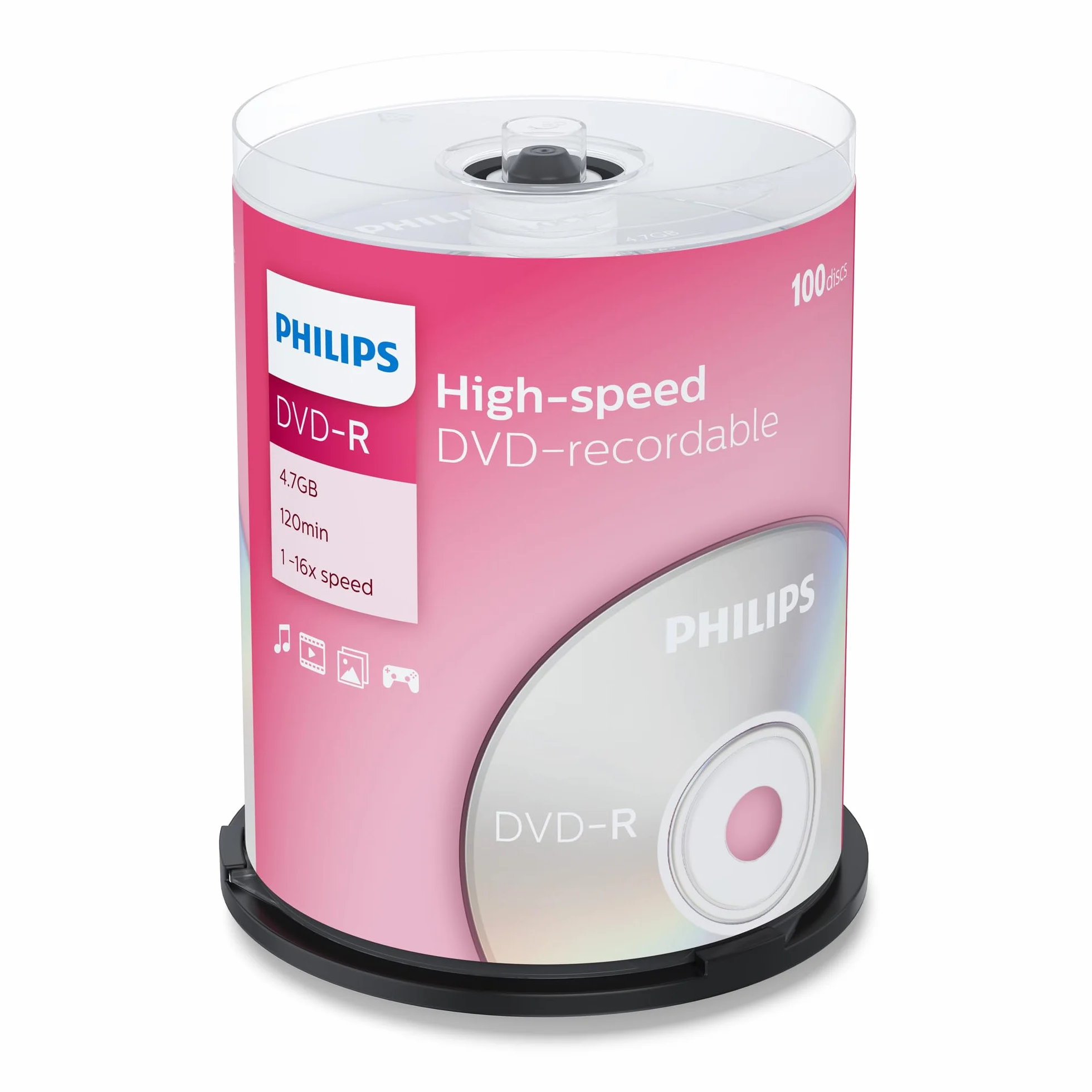 Philips DVD-R 4,7GB 16x SP 100 sztuk
